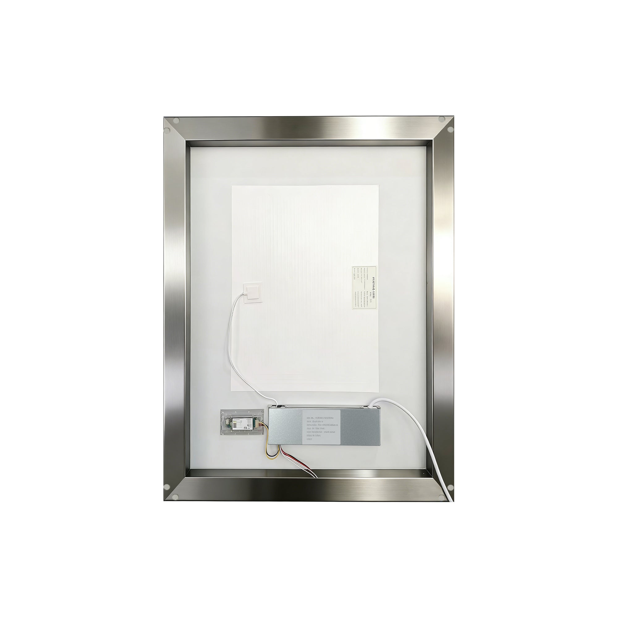30 in. W x 36 in. Aluminum Framed LED Bathroom Mirror - Anti-Fog, Dimmable, Smart Memory, Brushed Nickel