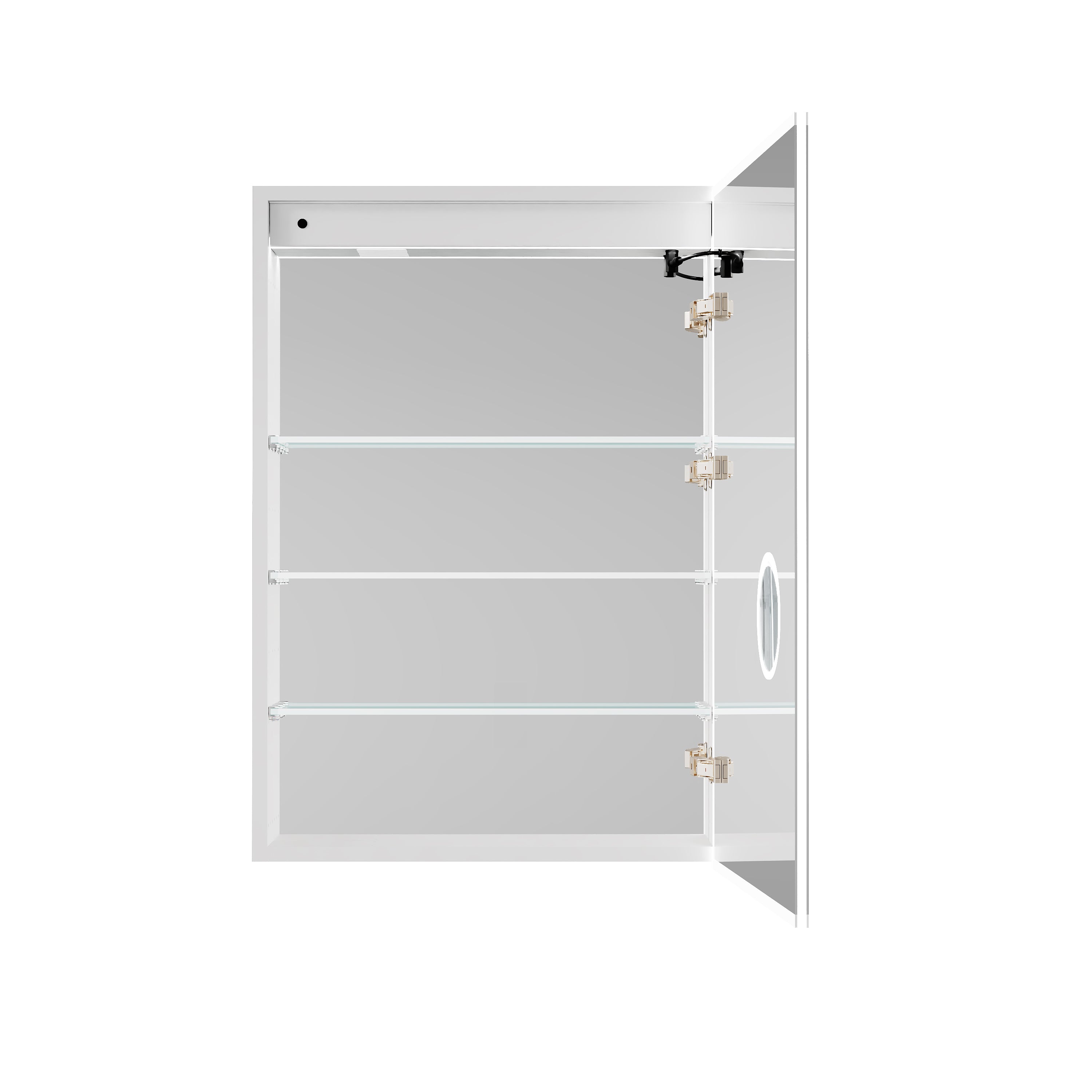 24 in. x 36 in. Upgraded Recessed/Surface Mount Right LED Medicine Cabinet with 3X Magnifier Glass Mirror