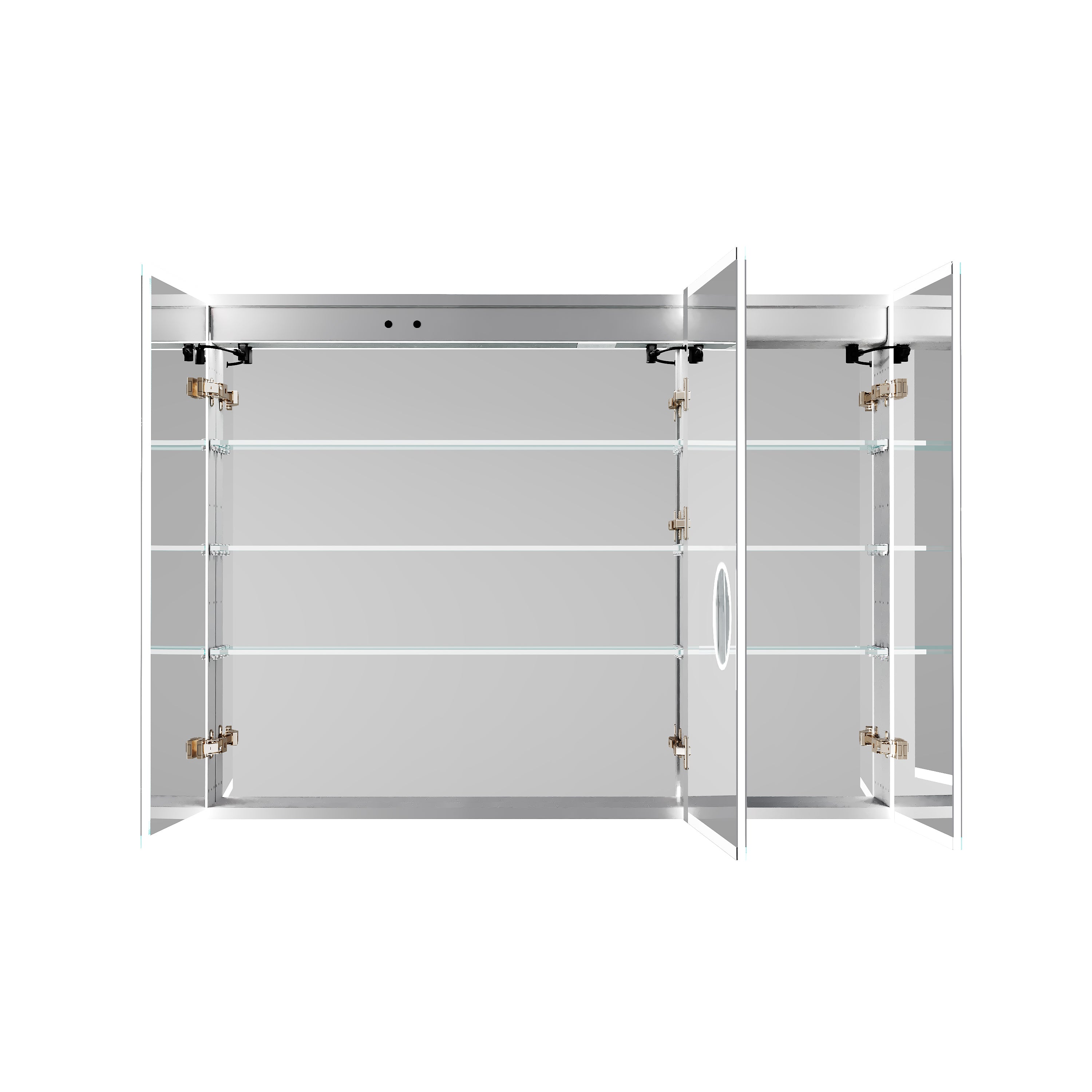 48 in. x 36 in. Recessed/Surface Mount LED Medicine Cabinet with 3X Magnifier Glass Mirror, Anti-Fog