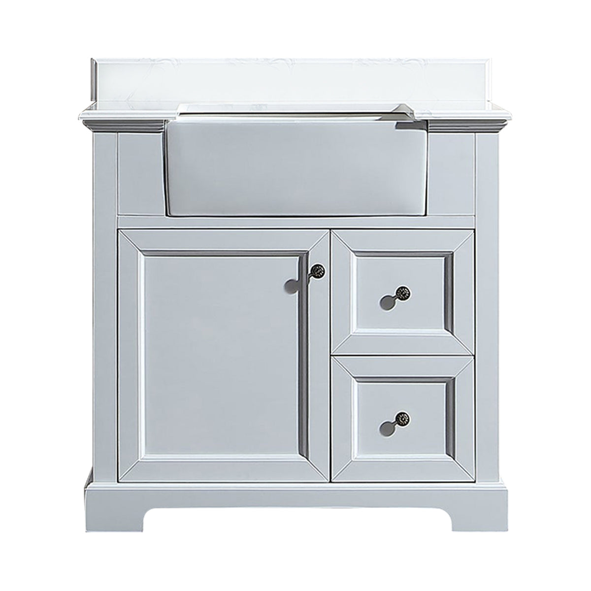 36 inch Freestanding Rustic Wood Bathroom Vanity with Single Sink