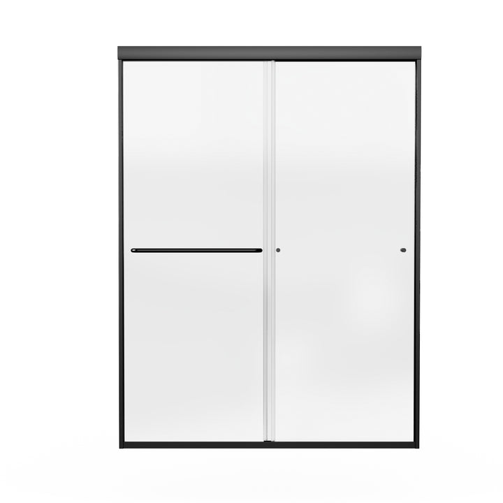 54 in. W x 72 in. H Sliding Framed Shower Door Finish with Clear Glass
