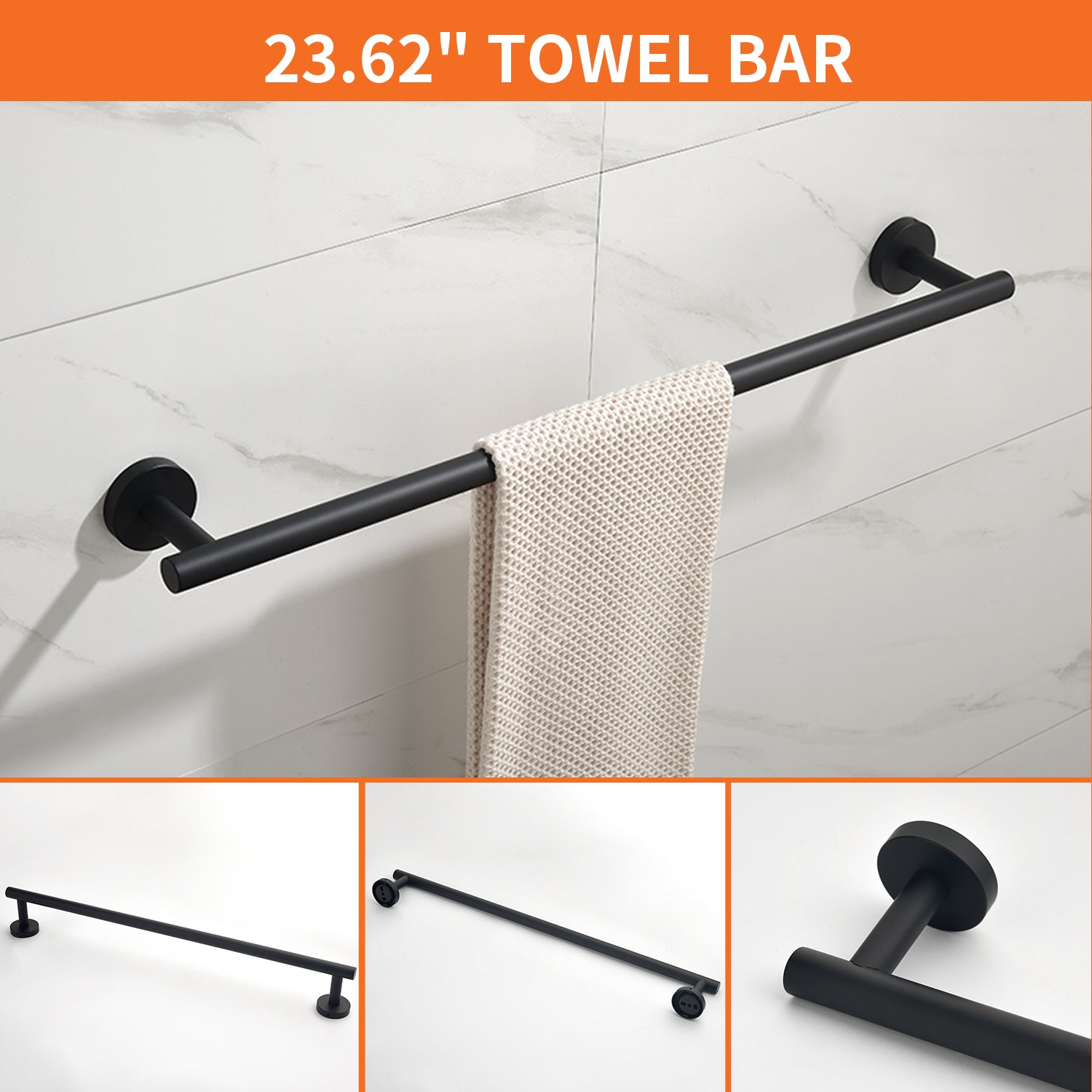 5-Piece Bathroom Hardware Set Towel Bar Set Bath Towel Holder Sets, SUS304 Stainless Steel