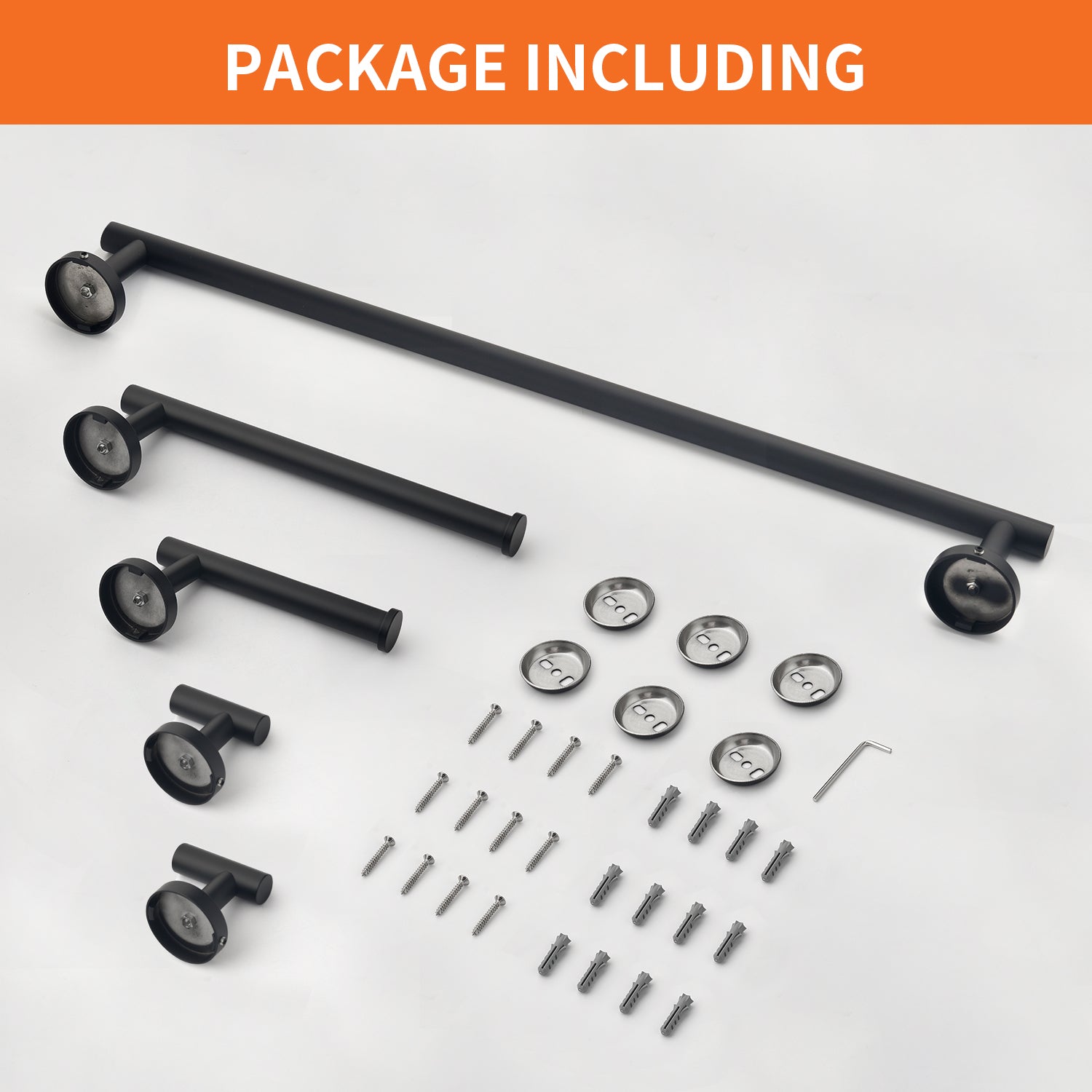 5-Piece Bathroom Hardware Set Towel Bar Set Bath Towel Holder Sets, SUS304 Stainless Steel