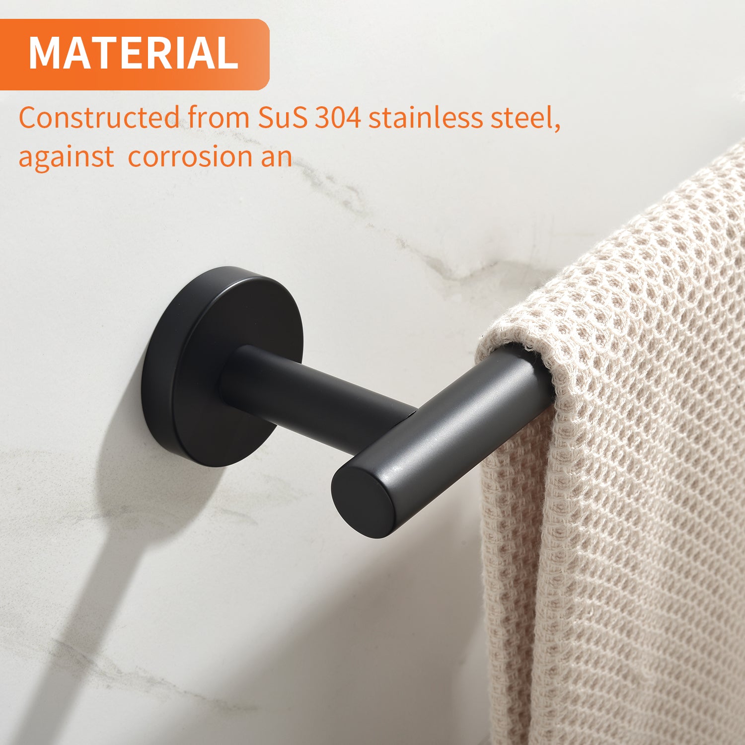 5-Piece Bathroom Hardware Set Towel Bar Set Bath Towel Holder Sets, SUS304 Stainless Steel