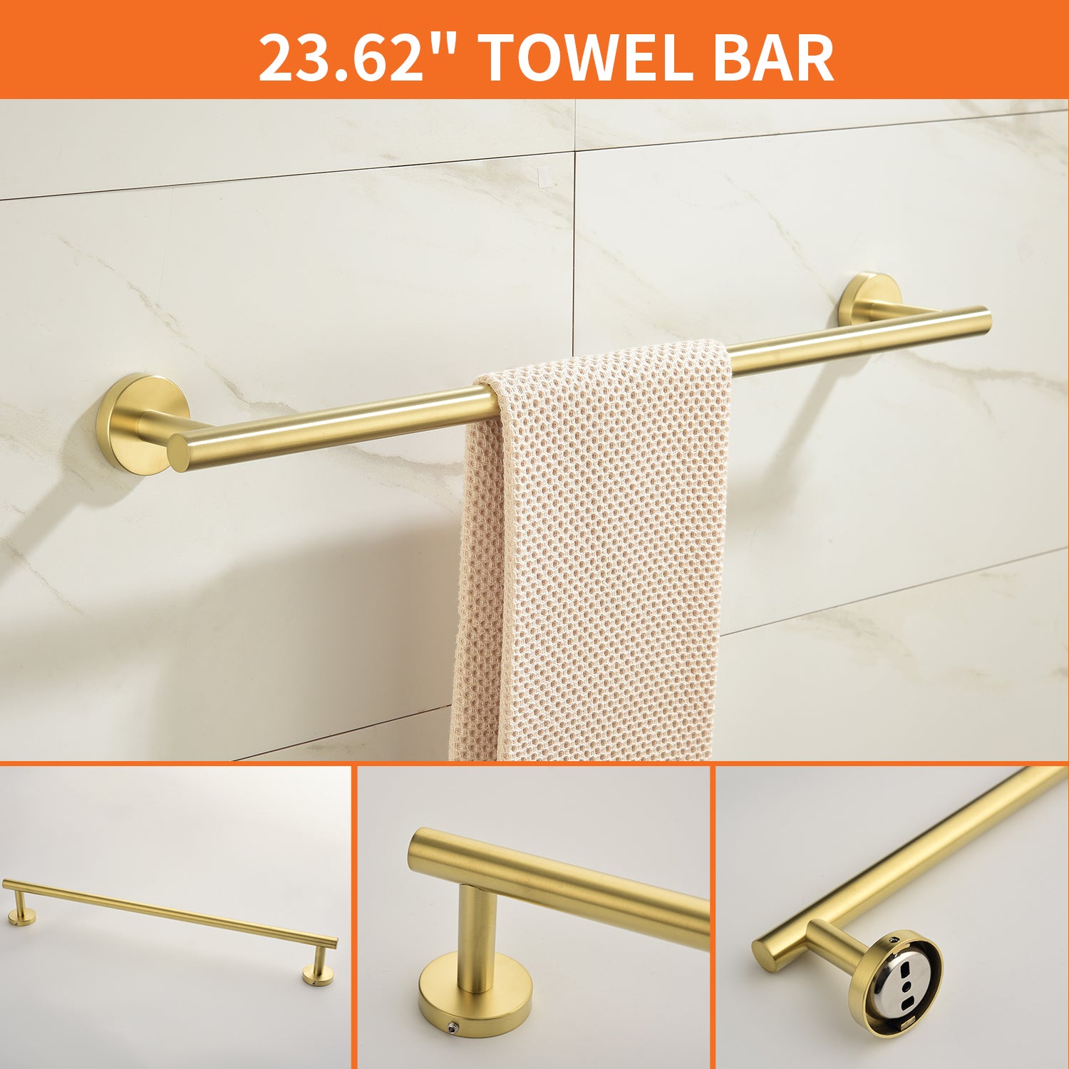 5-Piece Bathroom Hardware Set Towel Bar Set Bath Towel Holder Sets, SUS304 Stainless Steel