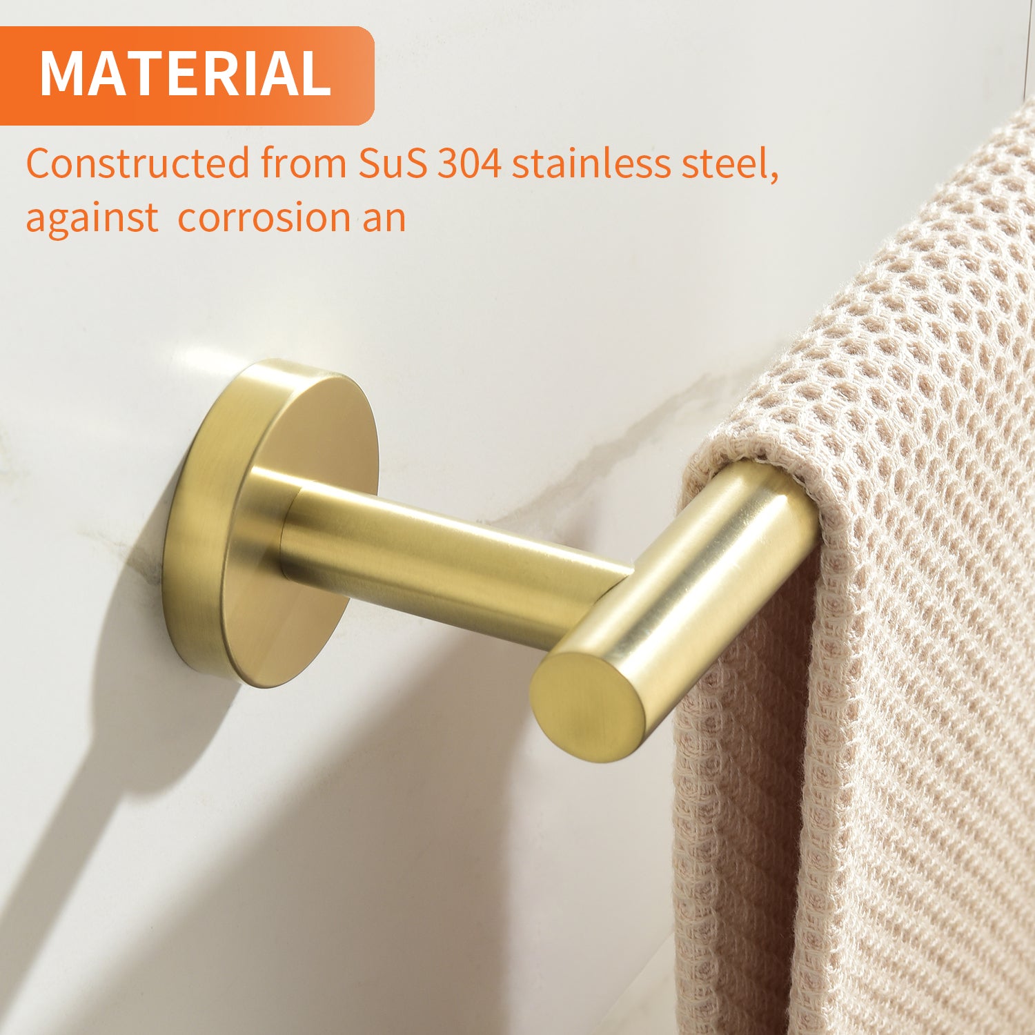 5-Piece Bathroom Hardware Set Towel Bar Set Bath Towel Holder Sets, SUS304 Stainless Steel