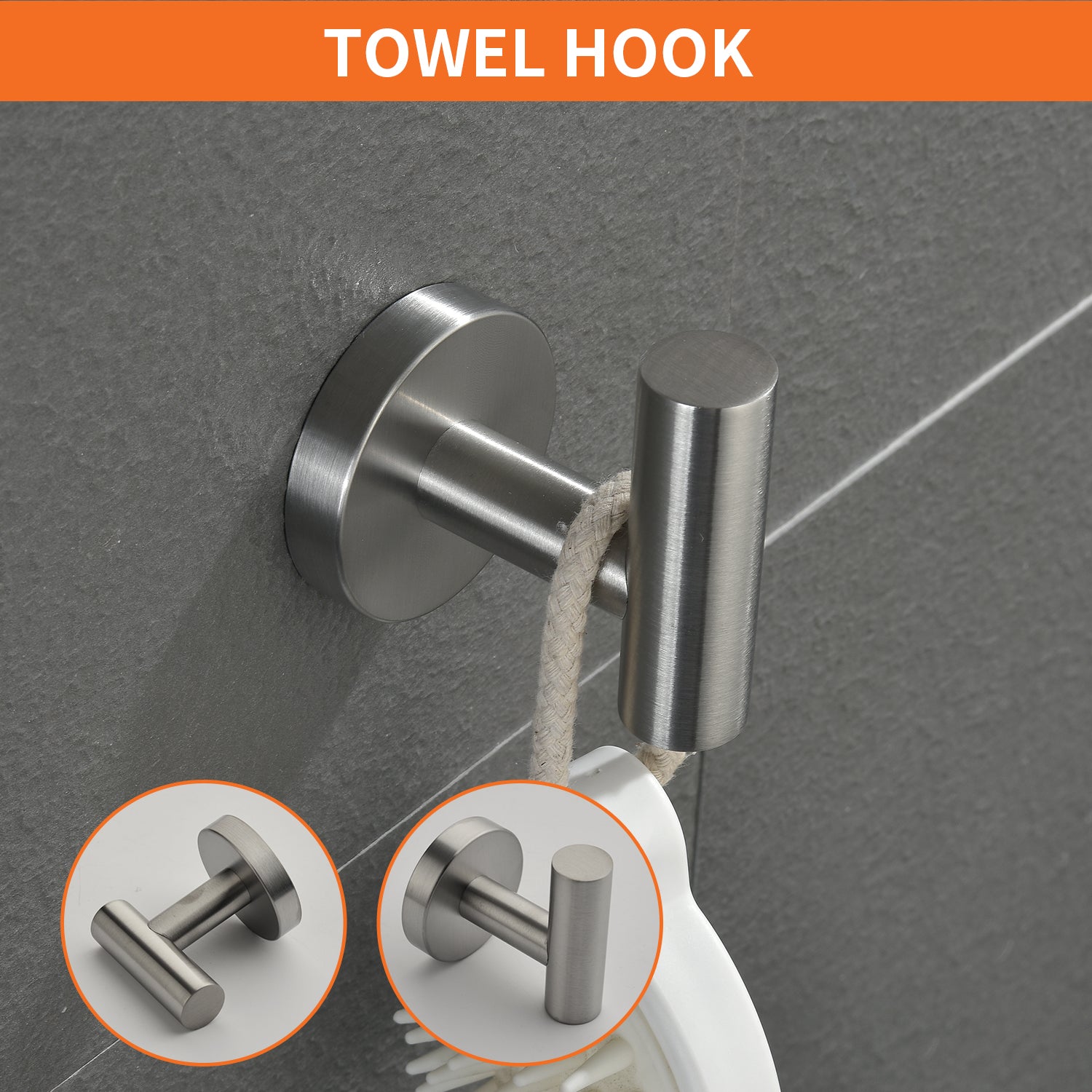 5-Piece Bathroom Hardware Set Towel Bar Set Bath Towel Holder Sets, SUS304 Stainless Steel