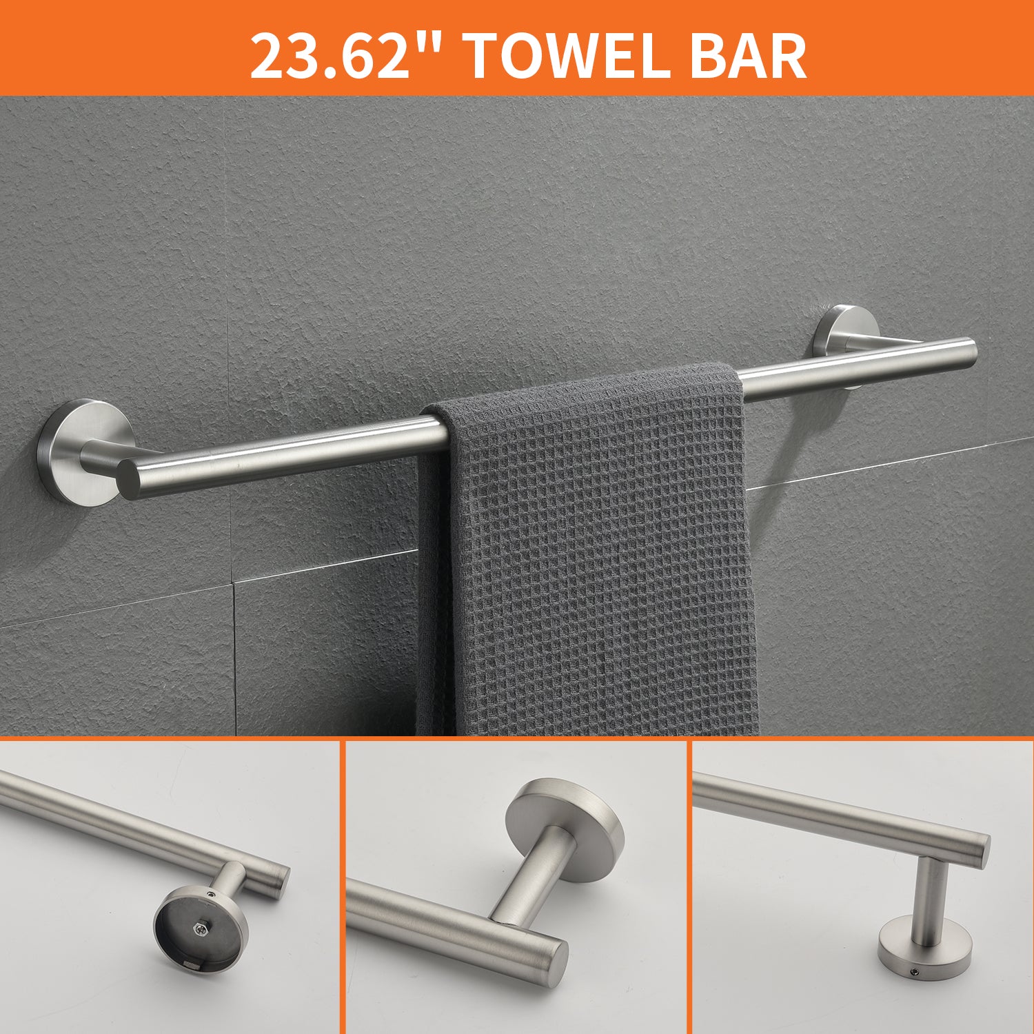 5-Piece Bathroom Hardware Set Towel Bar Set Bath Towel Holder Sets, SUS304 Stainless Steel