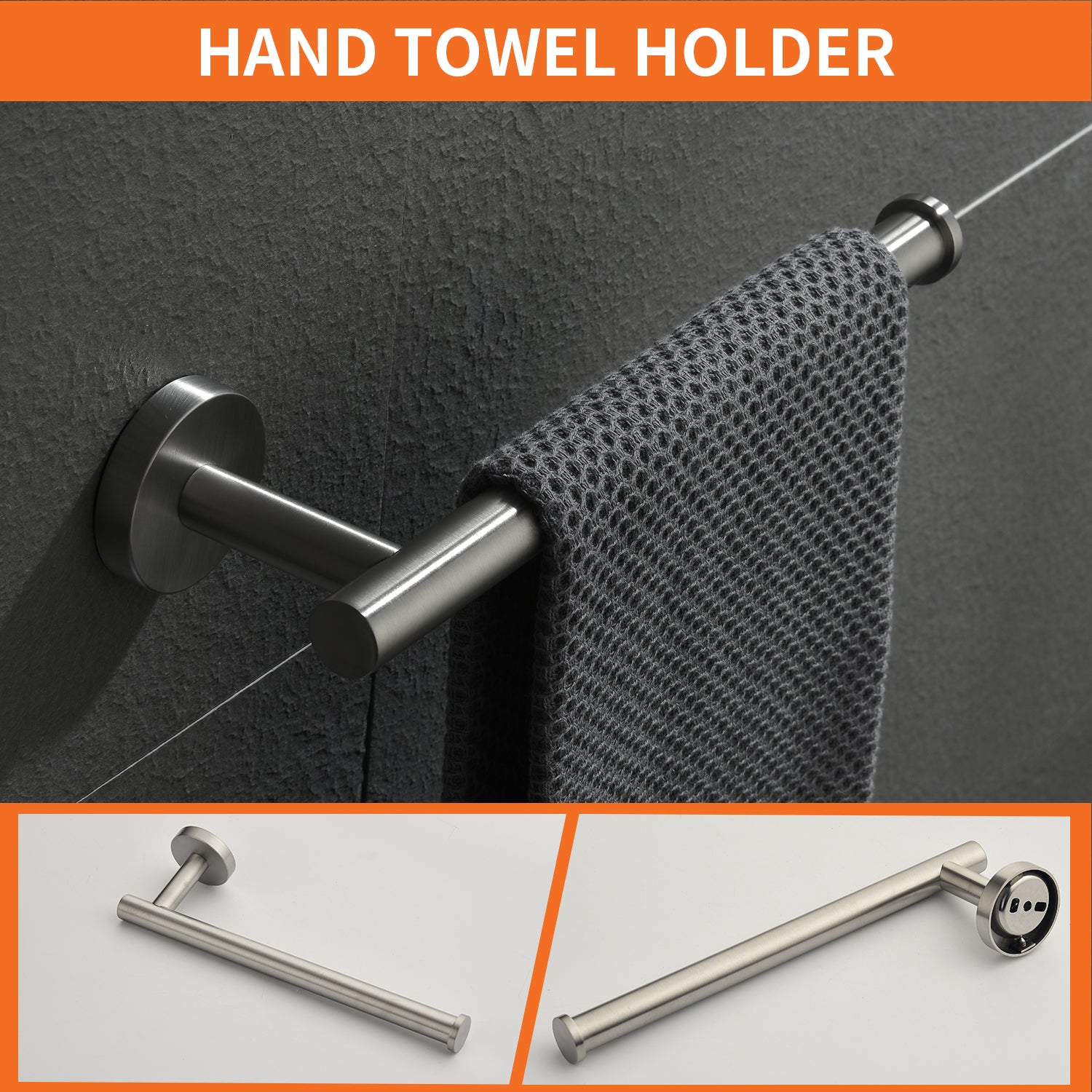 5-Piece Bathroom Hardware Set Towel Bar Set Bath Towel Holder Sets, SUS304 Stainless Steel