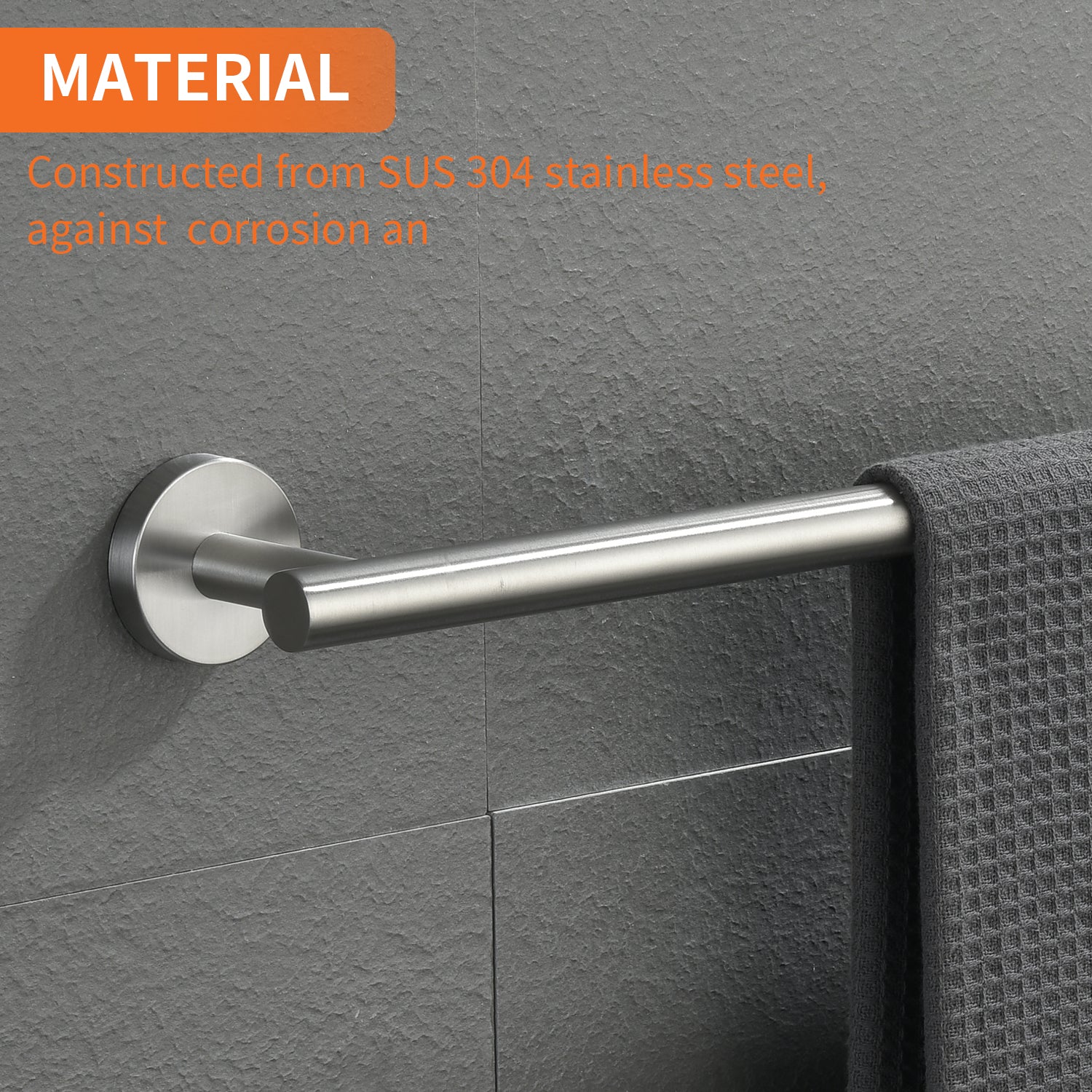 5-Piece Bathroom Hardware Set Towel Bar Set Bath Towel Holder Sets, SUS304 Stainless Steel