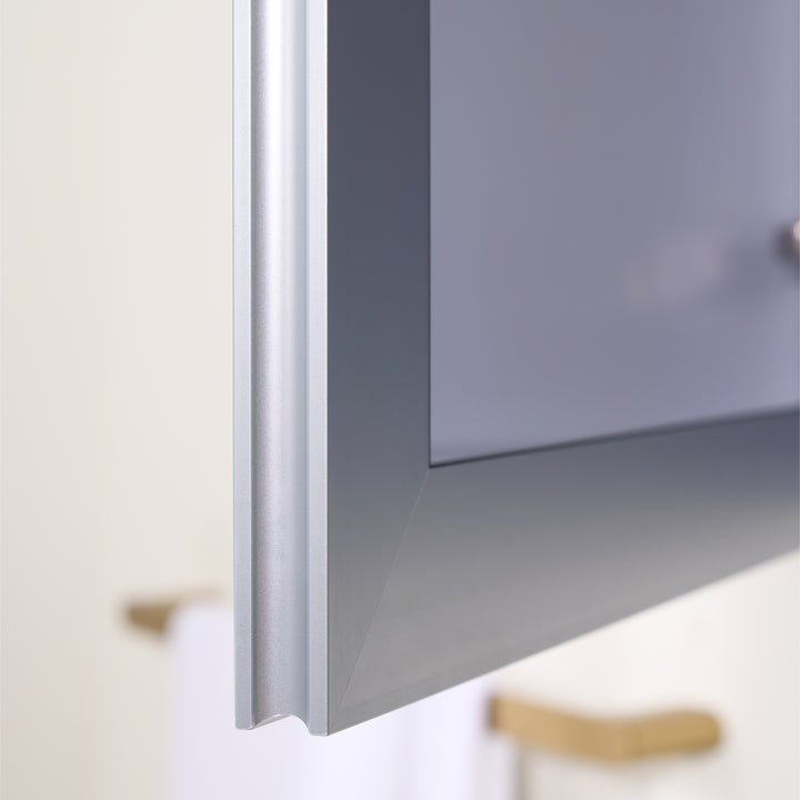 30 in. W x 28 in. H Rectangular Surface Mount LED Mirror Medicine Cabinet in Lavender