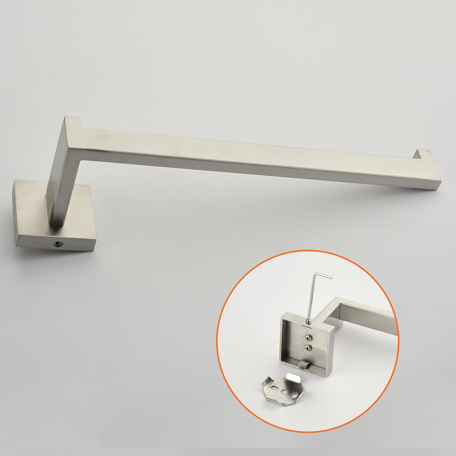 5-Piece Bathroom Towel Bar Set Square Bathroom Hardware Set Towel Bar Set Bath Towel Holder Sets, SUS304 Stainless Steel