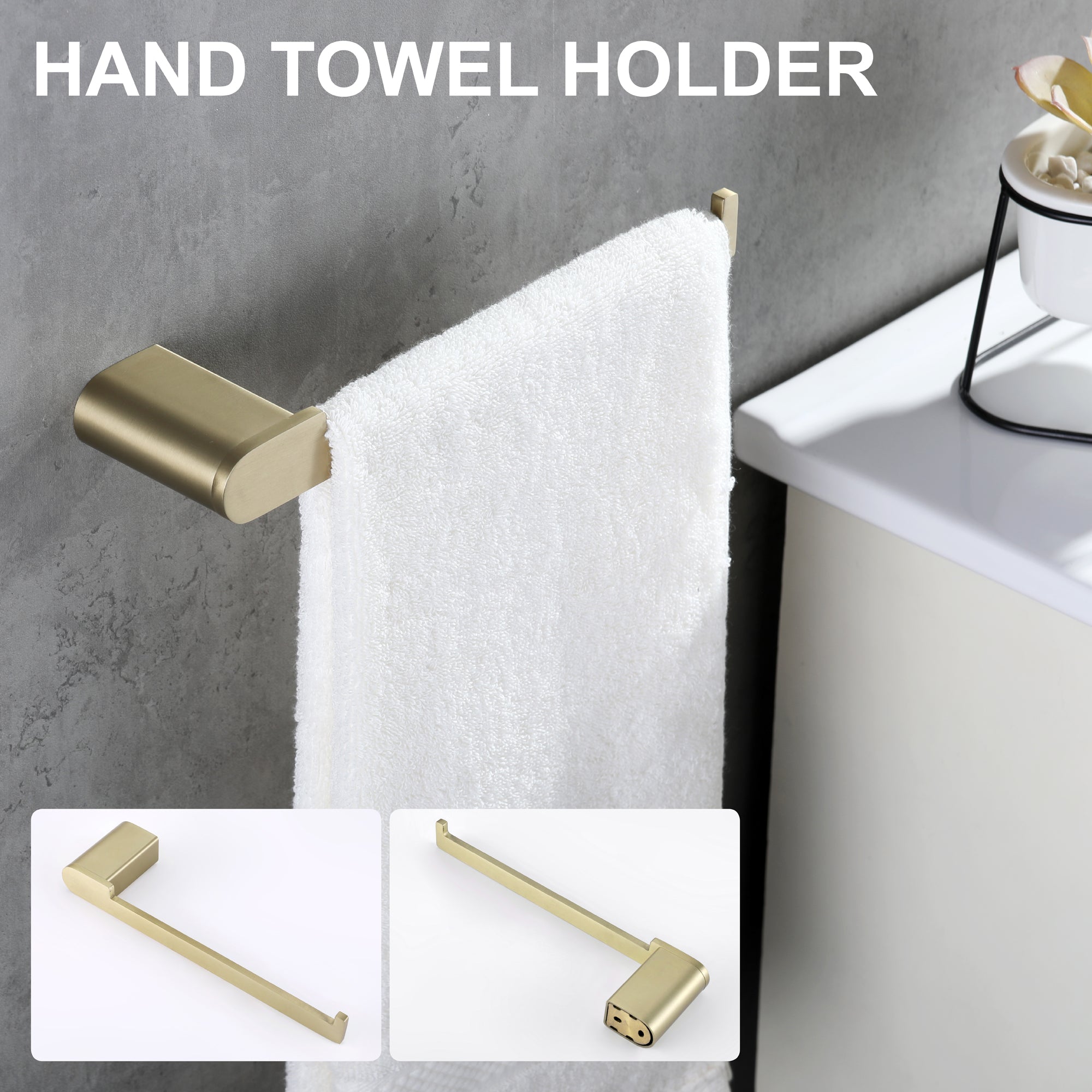 4-Piece Bathroom Accessory Kit, SUS304 Stainless Steel Towel Bar, Toilet Paper Holder, Towel Hook, Wall-Mounted Bath Hardware Set