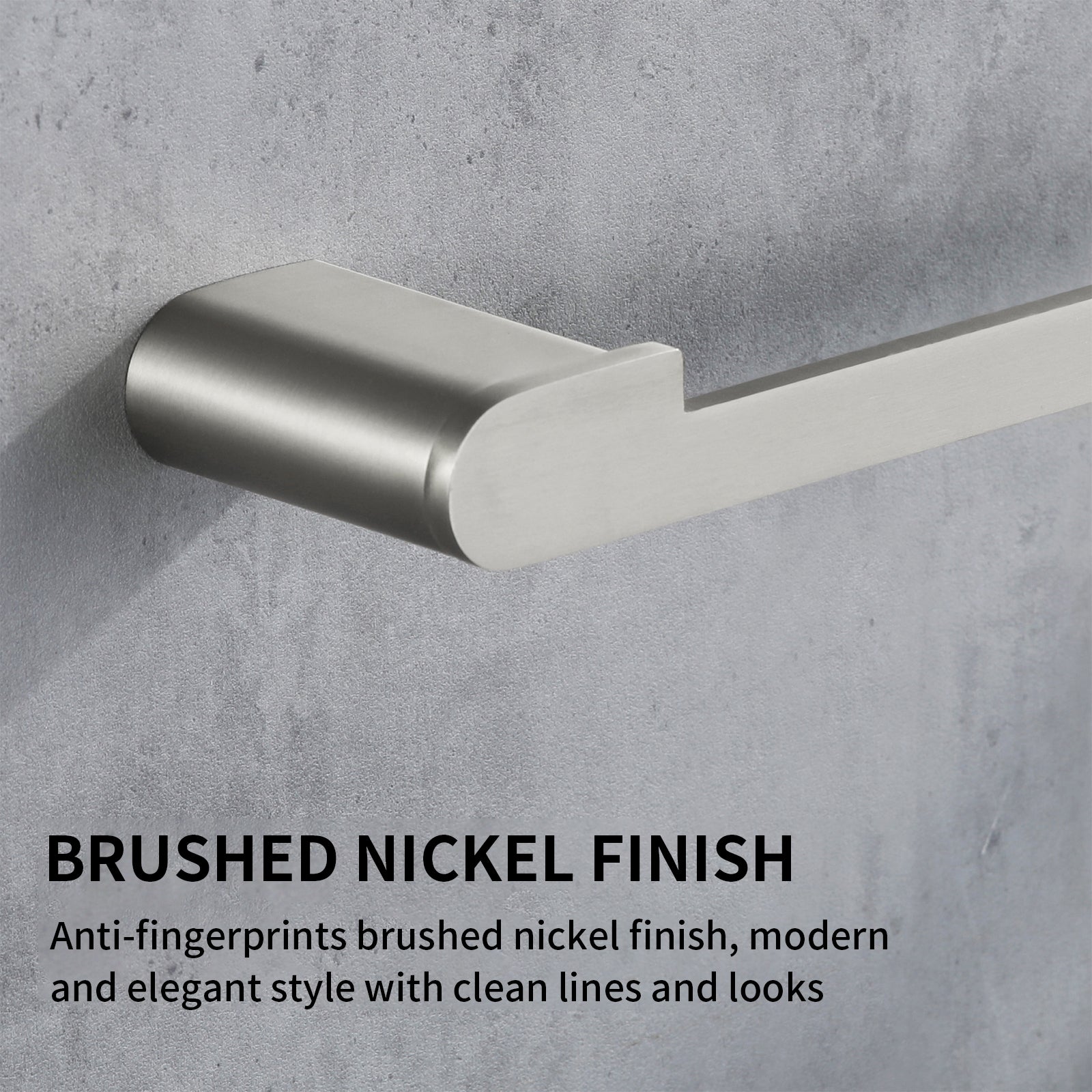 4-Piece Bathroom Accessory Kit, SUS304 Stainless Steel Towel Bar, Toilet Paper Holder, Towel Hook, Wall-Mounted Bath Hardware Set