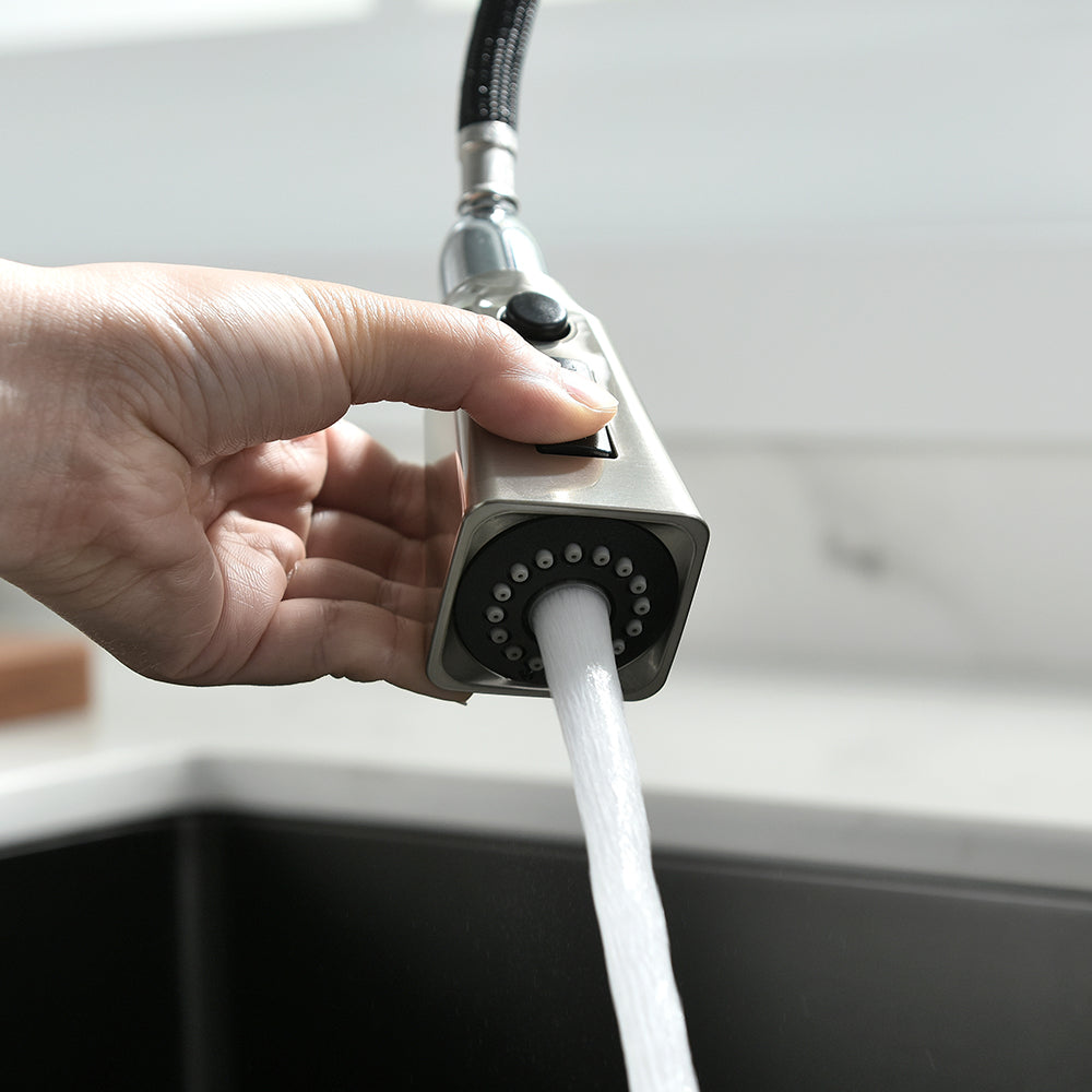 Single Handle Touchless Gooseneck Pull Down Sprayer Kitchen Faucet and Handles