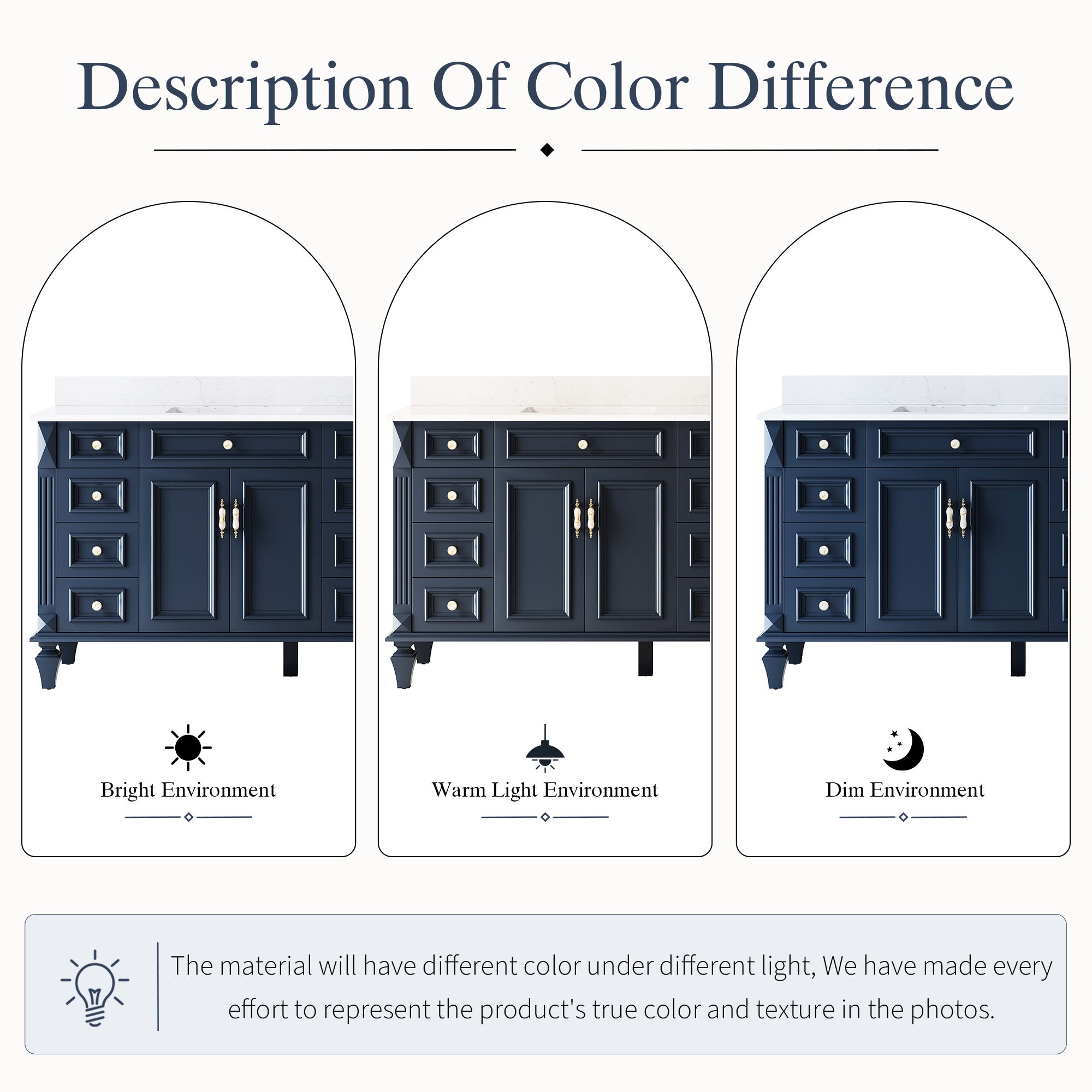 84 in. Freestanding Solid Wood Bathroom Vanity with Carrara White Quartz Countertop, Navy Blue