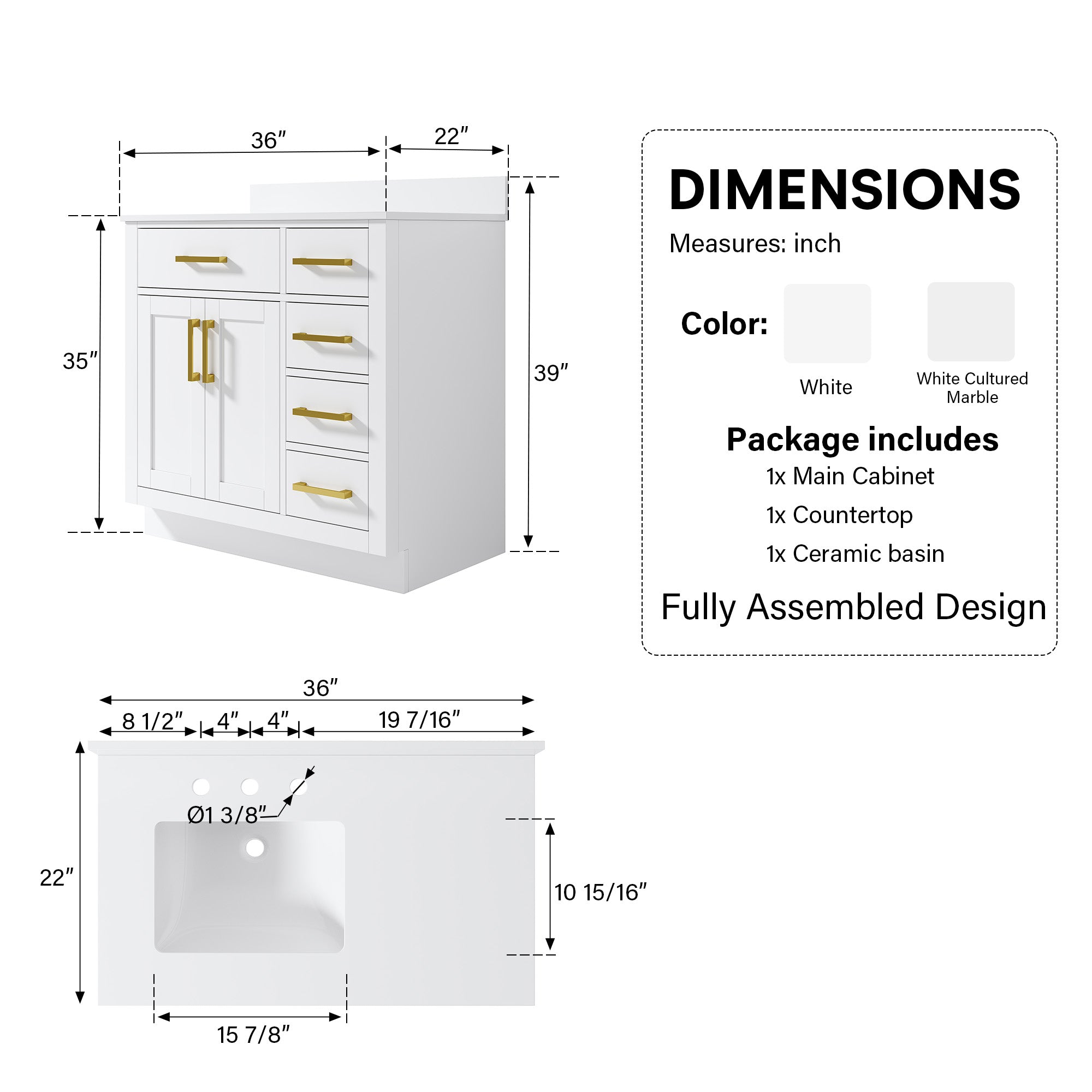 #Handle Color_Brushed Gold