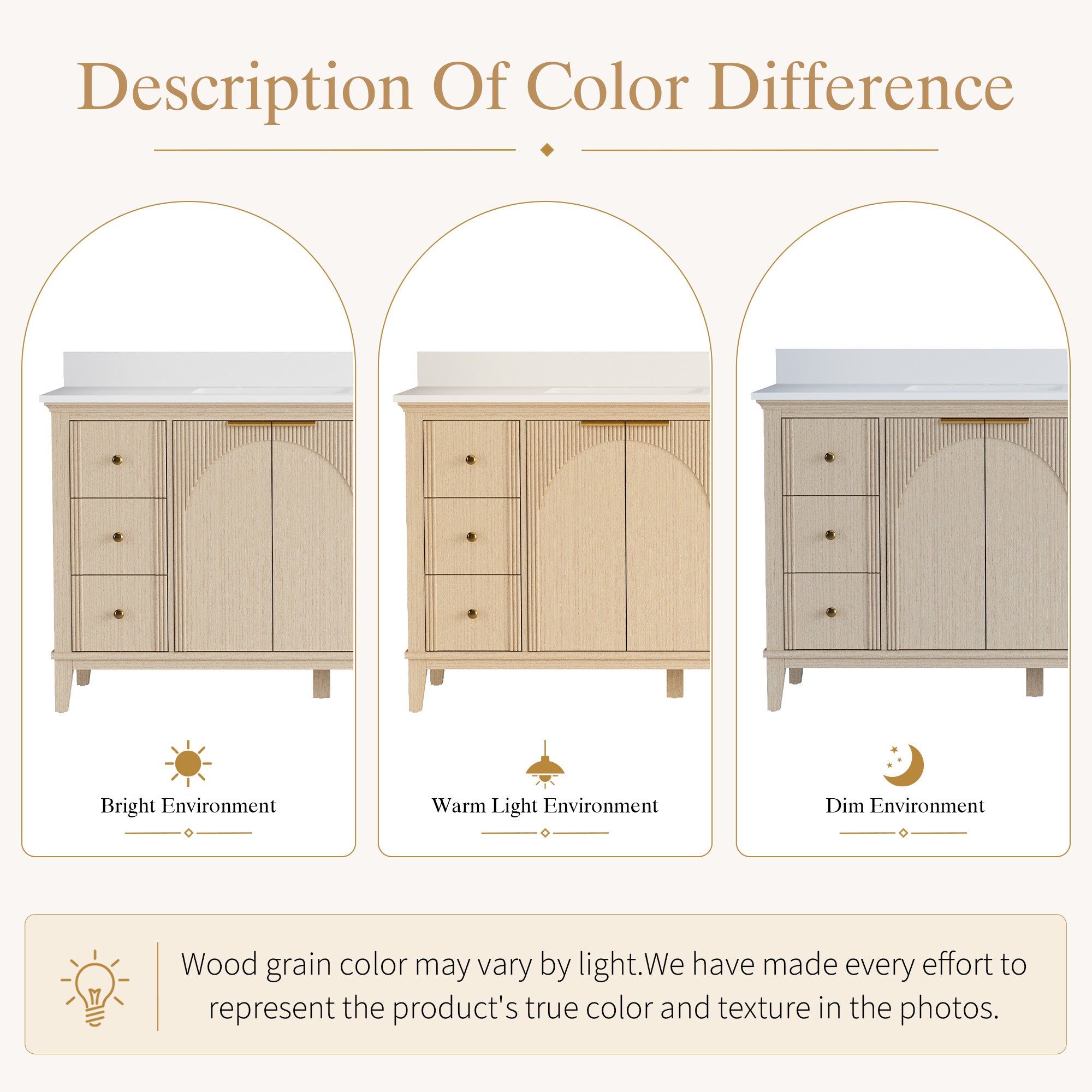 84 Inch Modern Light Oak Solid Wood Bathroom Vanity with White Quartz Countertop & 9 Soft-Close Drawers
