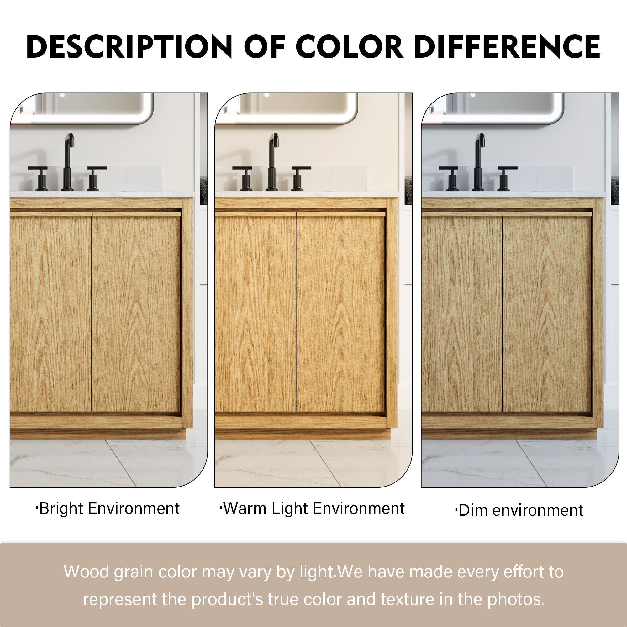72 Inch Oak Soild Wood Bathroom Vanity with Double Undermount Sinks, 3 Dovetail-constructed Drawers and 4 Soft-close Doors