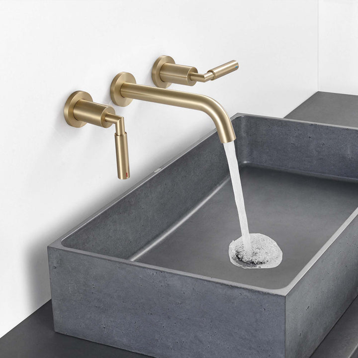 Wall Mounted Two Handles 3 Holes Best Bathroom Faucet