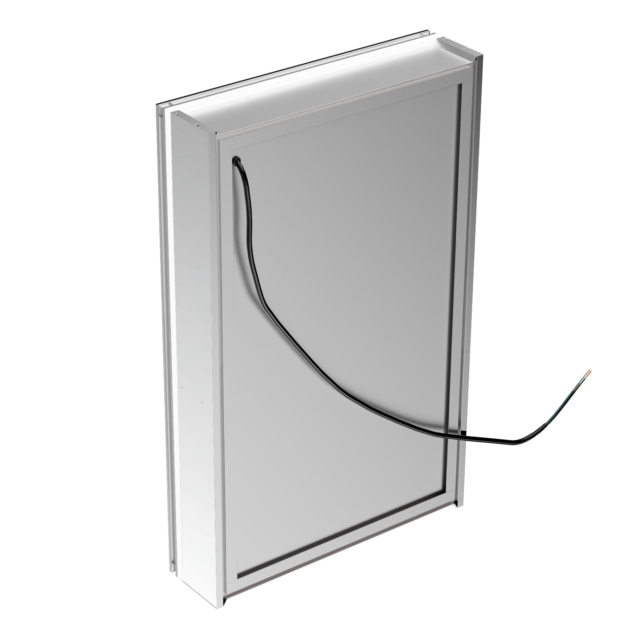 20 in. x 32 in. Recessed/Surface Mount Right LED Medicine Cabinet with 5X Magnifier Mirror, Aluminum Frame