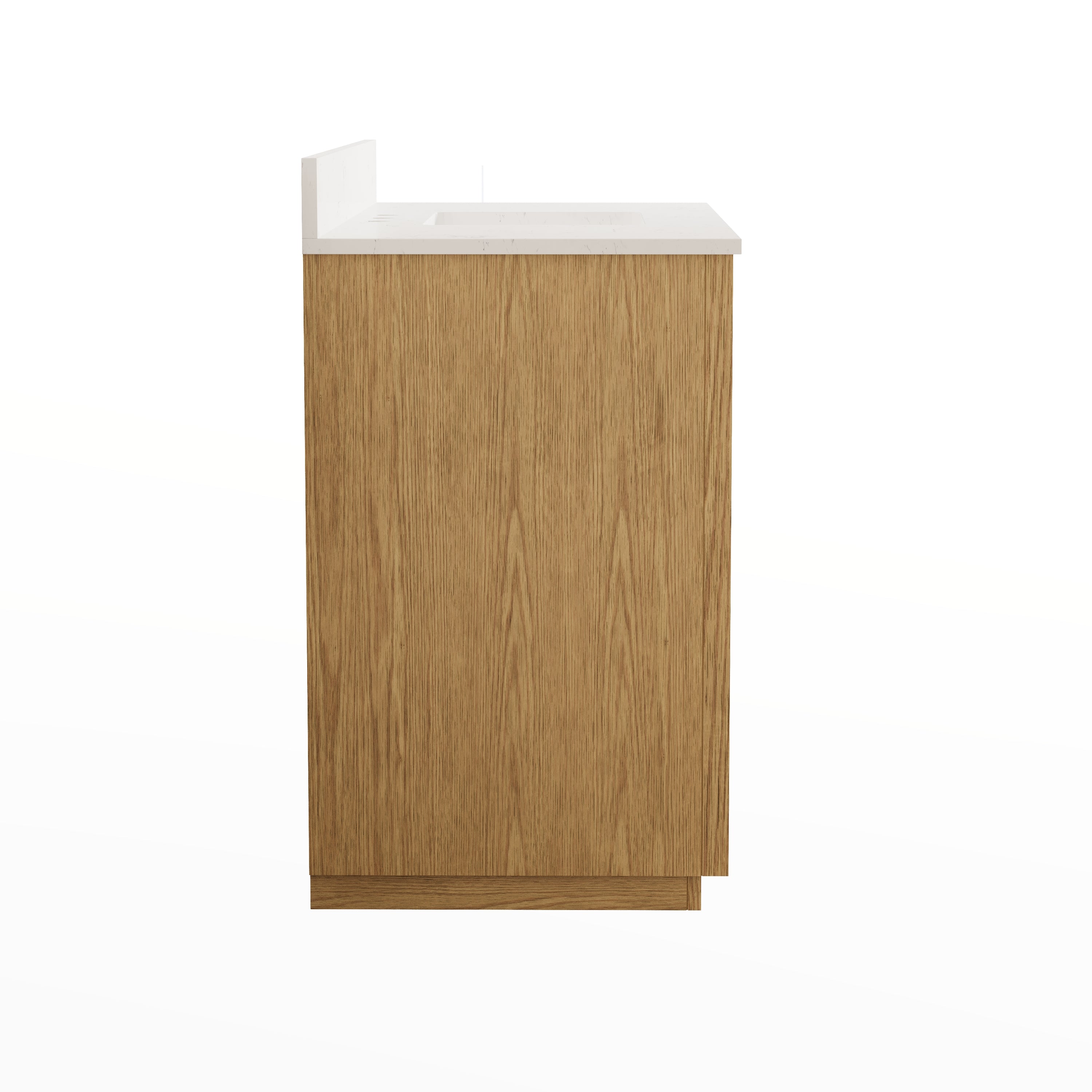 48 Inch Oak Soild Wood Bathroom Vanity with Sink, 6 Dovetail-constructed Drawers and 2 Soft-close Doors