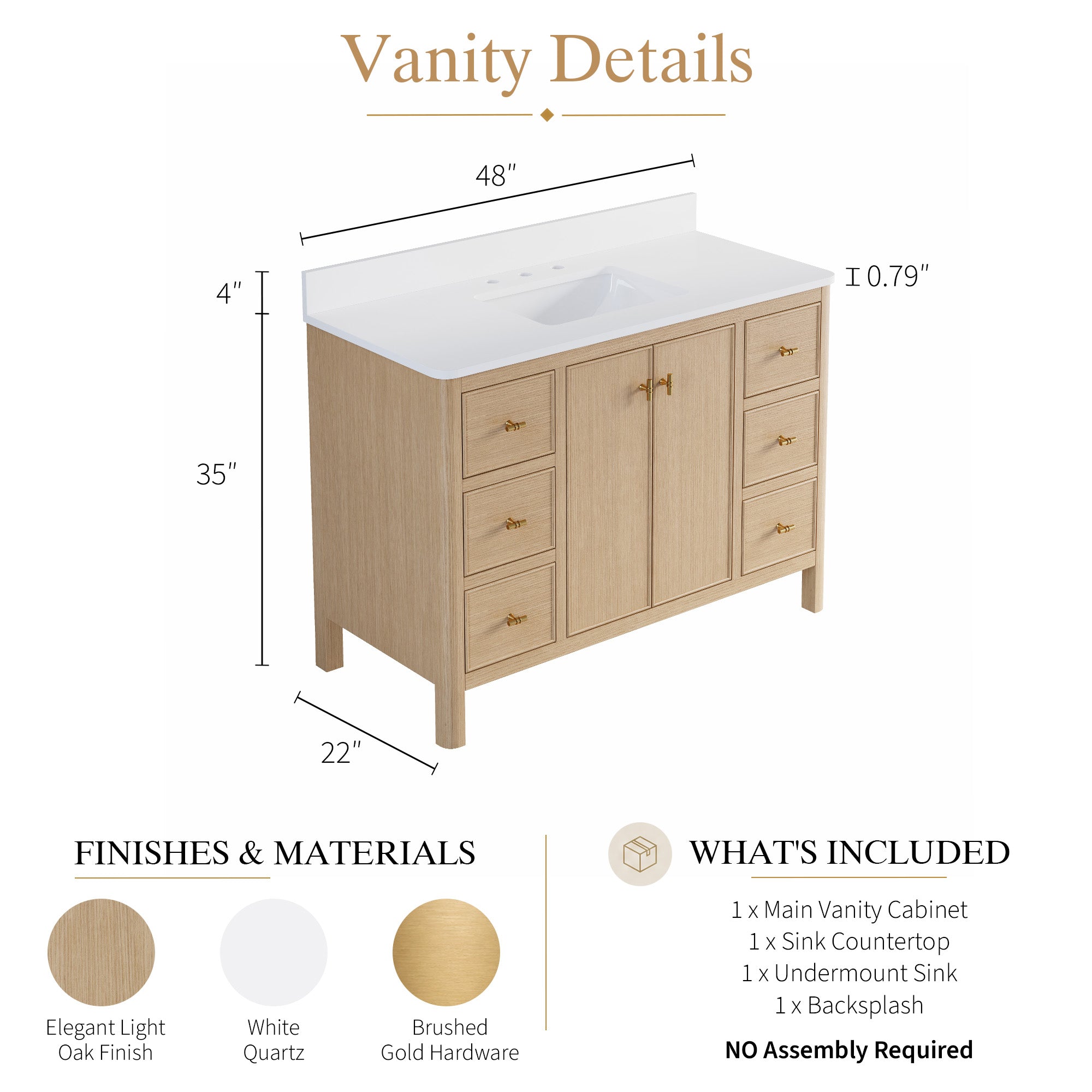 #Handle Color_Brushed Gold