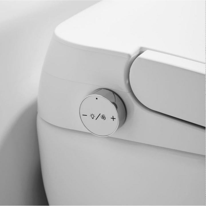 Smart Toilet with Auto Flushing, Foot Sensor, Nightlight & Antibacterial Coating, 1.28GPF