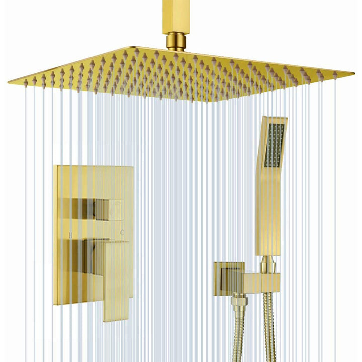 10 inch/ 12 inch/ 16 inch Shower Head and  Ceiling Mounted Shower System Combo Set with Handheld