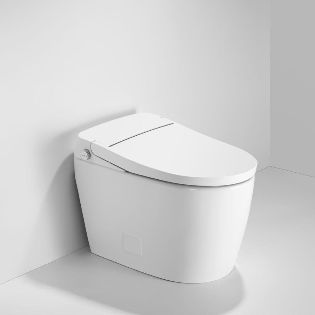 Smart Toilet with Auto Flushing, Foot Sensor, Nightlight & Antibacterial Coating, 1.28GPF