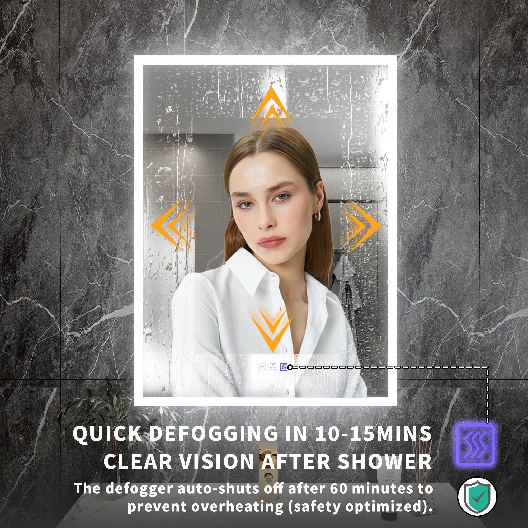 24 in. x 32 in. Recessed/Surface Mount Right LED Medicine Cabinet with 5X Magnifier Mirror, Aluminum Frame