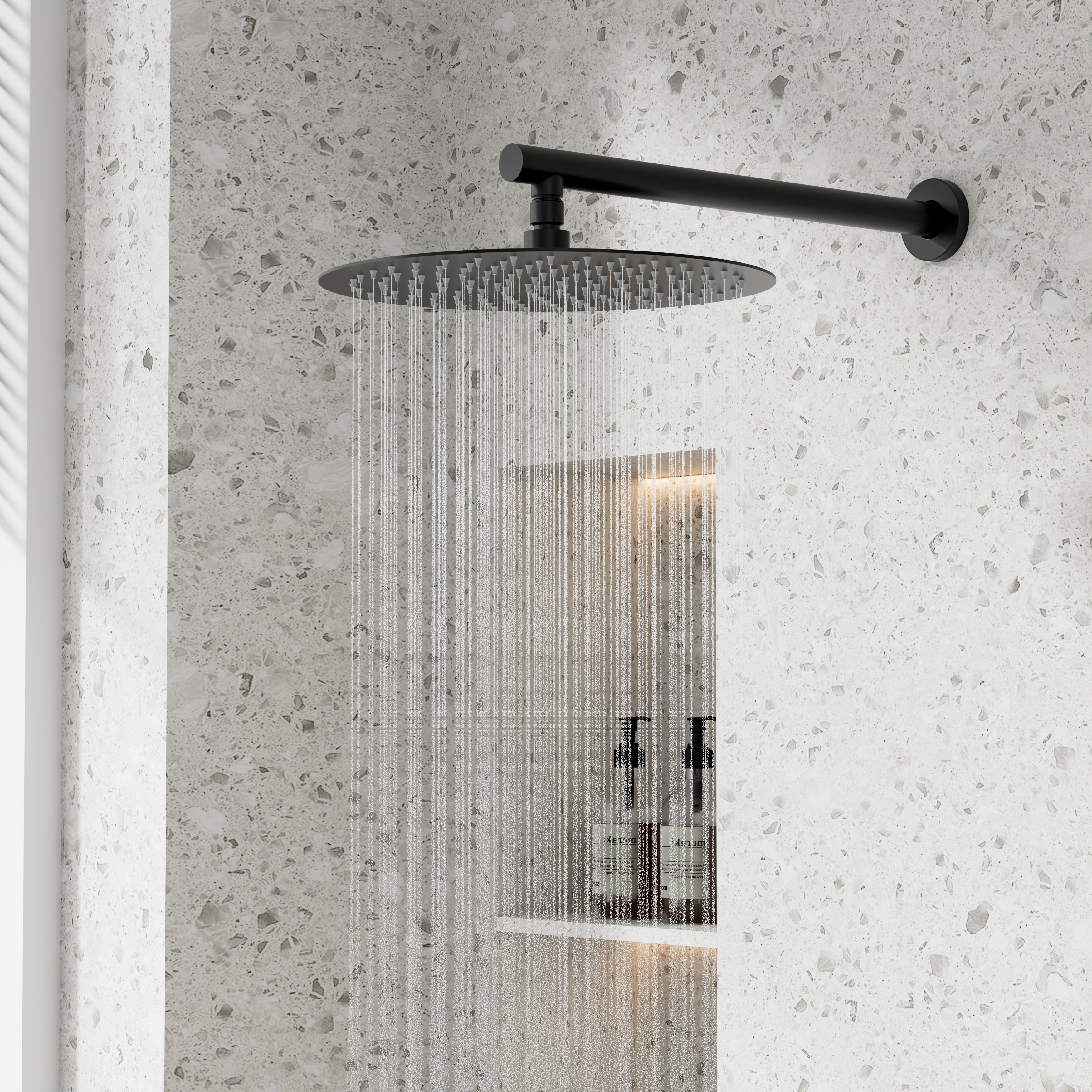 9inch/ 10inch/ 12inch 2-Spray Patterns with 1.8 GPM Wall Mount Dual Shower Heads with Hand Shower