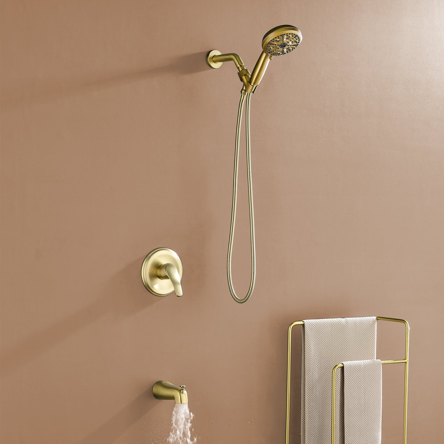 10-function Hand Shower and Bathtub Faucet