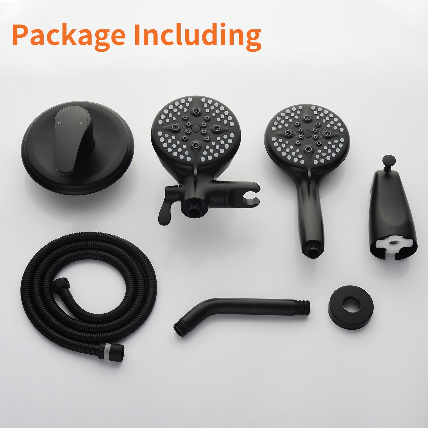5 Spray Modes Rain Shower Head and Bathtub Faucet Set