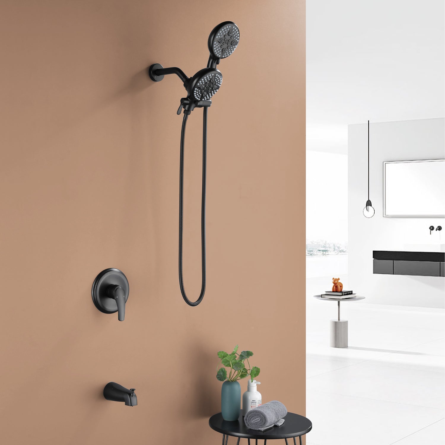 5-function Hand Shower and Bathtub Faucet
