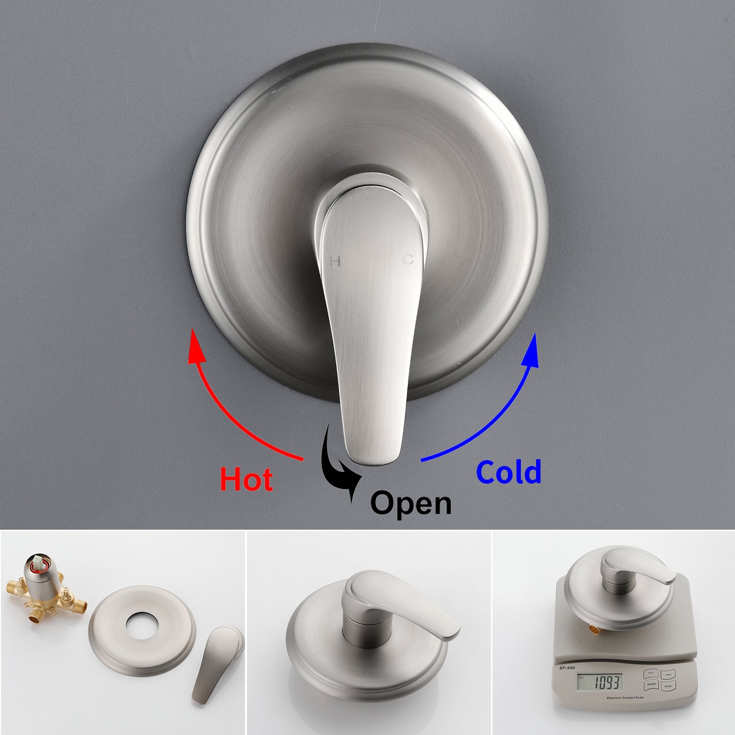 5 Spray Modes Rain Shower Head and Bathtub Faucet Set