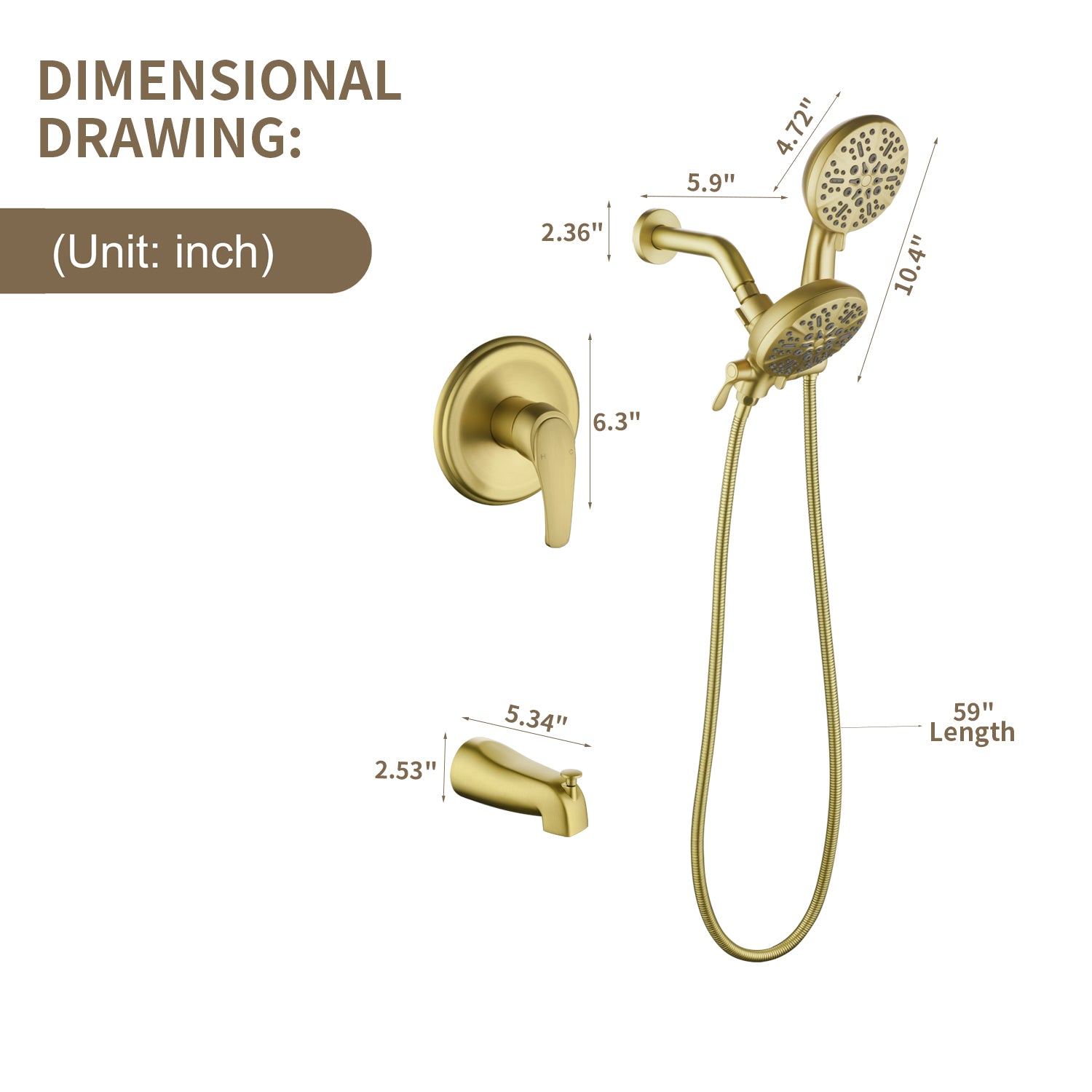Pressure Balanced Tub and Shower Faucet with Rough-in Valve