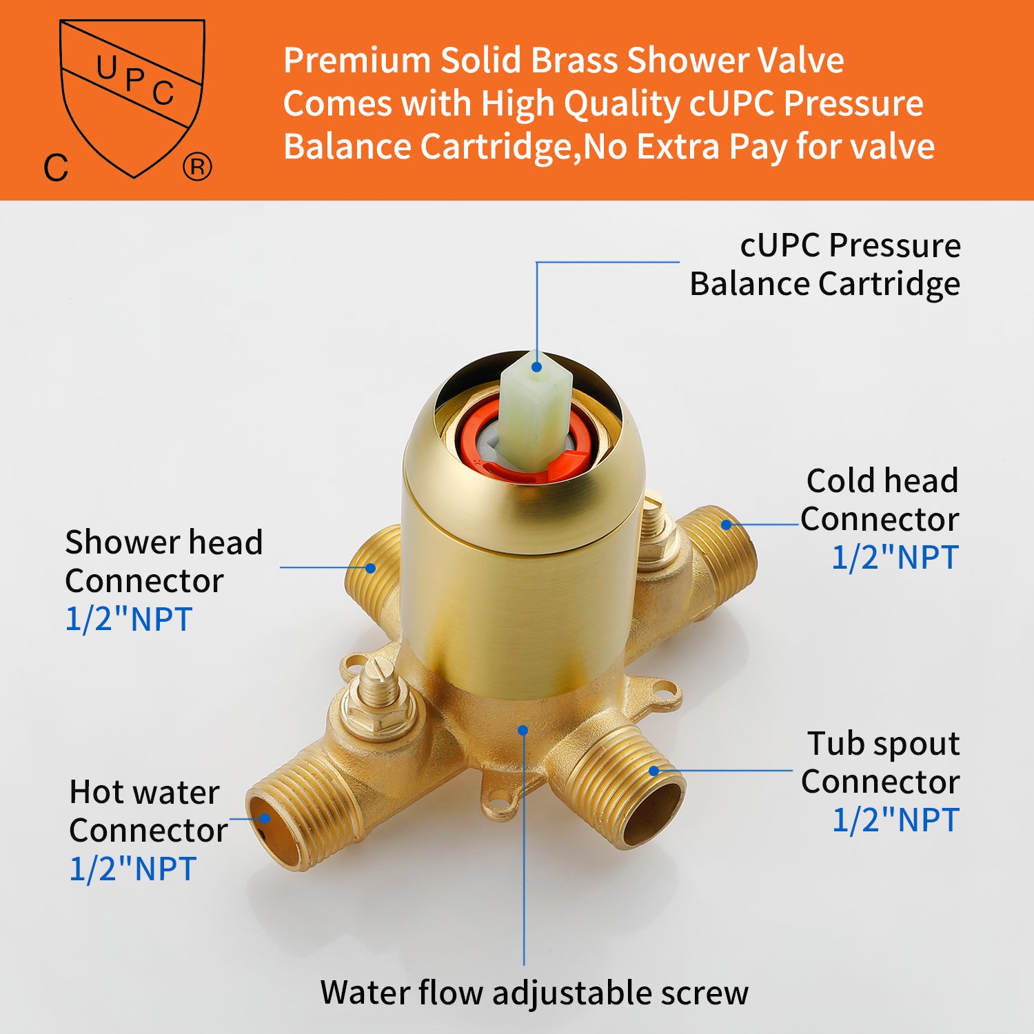 6-in Square ABS Square Top Spray Shower with Bathtub Faucet