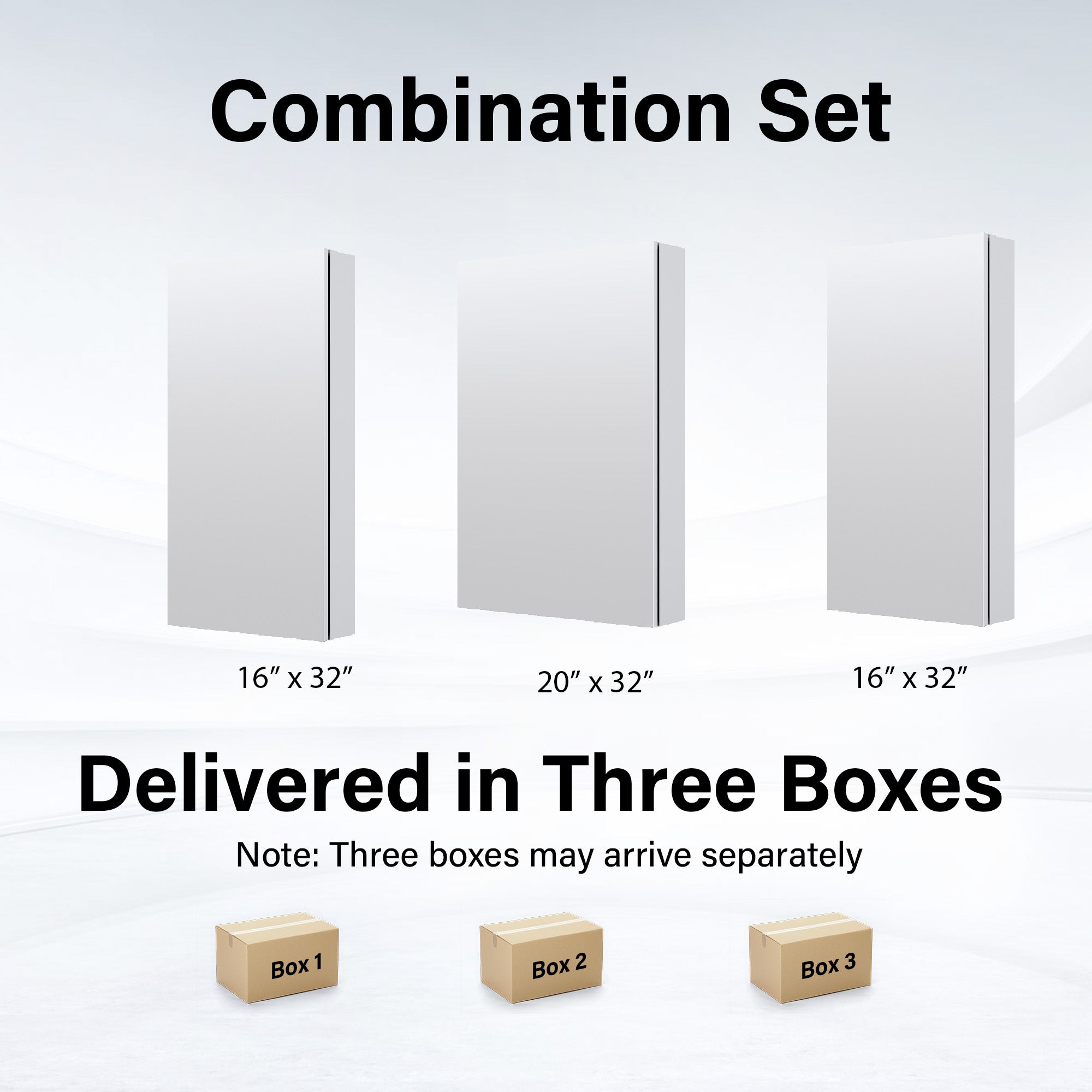 56 in.×32 in.H Aluminum Copper-Free Mirror Medicine Cabinet with Soft-Close Blum® Hinges and Recessed/Surface Mount