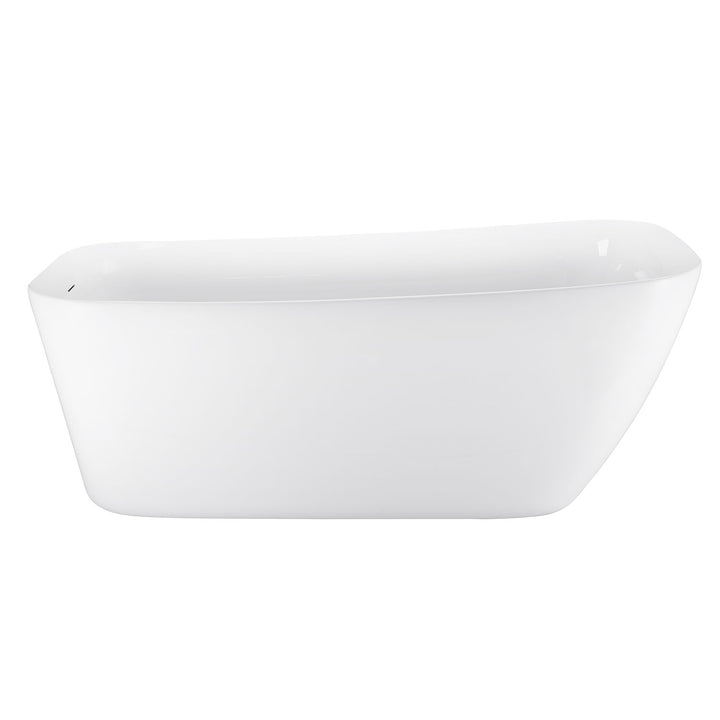 28-in W White Acrylic Freestanding Contemporary Soaking Bathtub