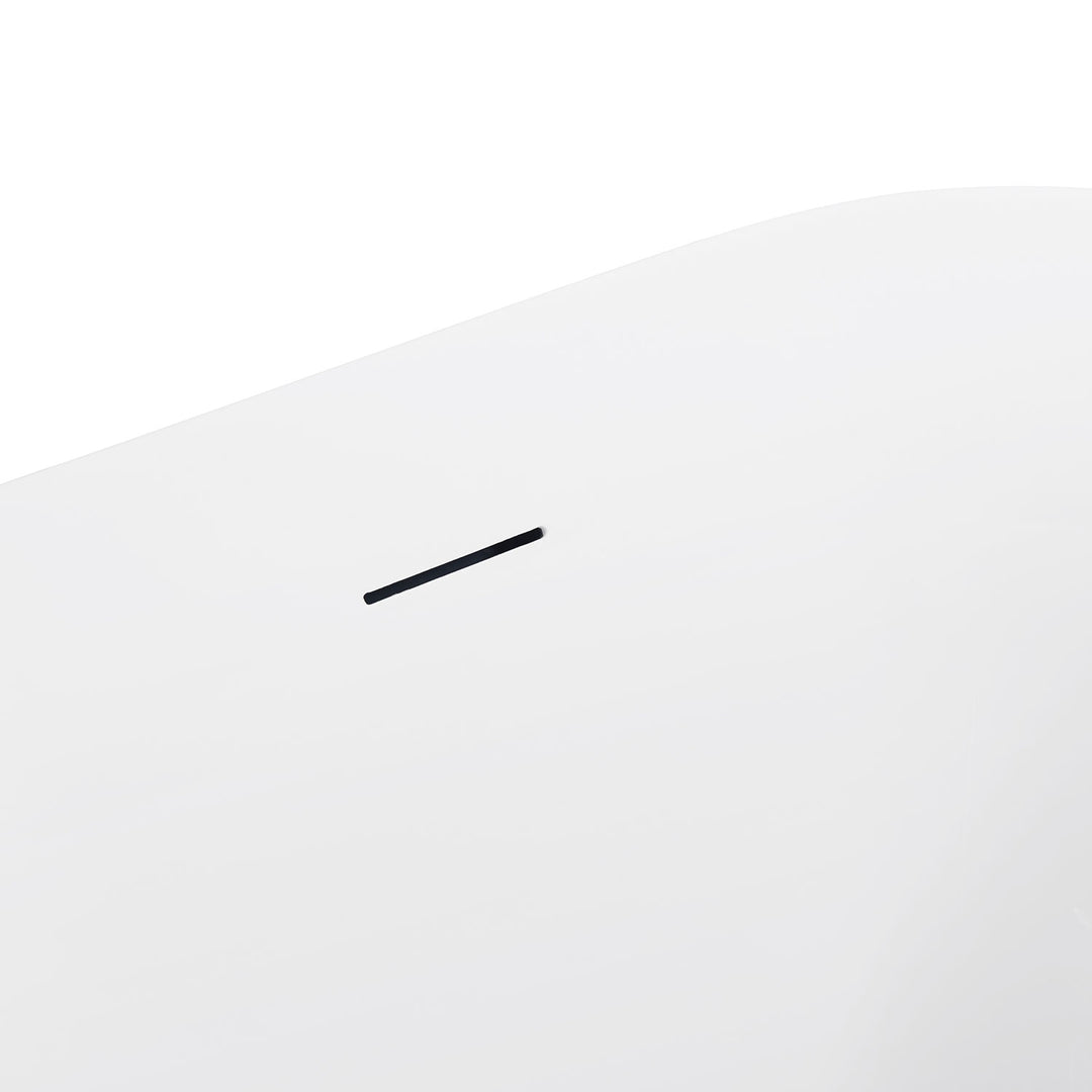 28-in W White Acrylic Freestanding Contemporary Soaking Bathtub