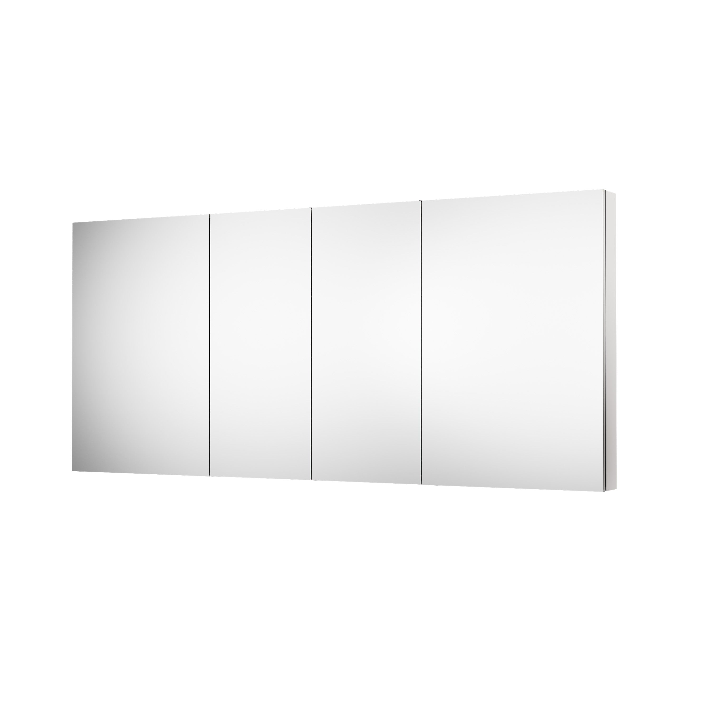 80 in. ×36 in. Copper-Free Tri-Views Mirror Medicine Cabinet with Adjustable Shelves and 4 Swing Doors