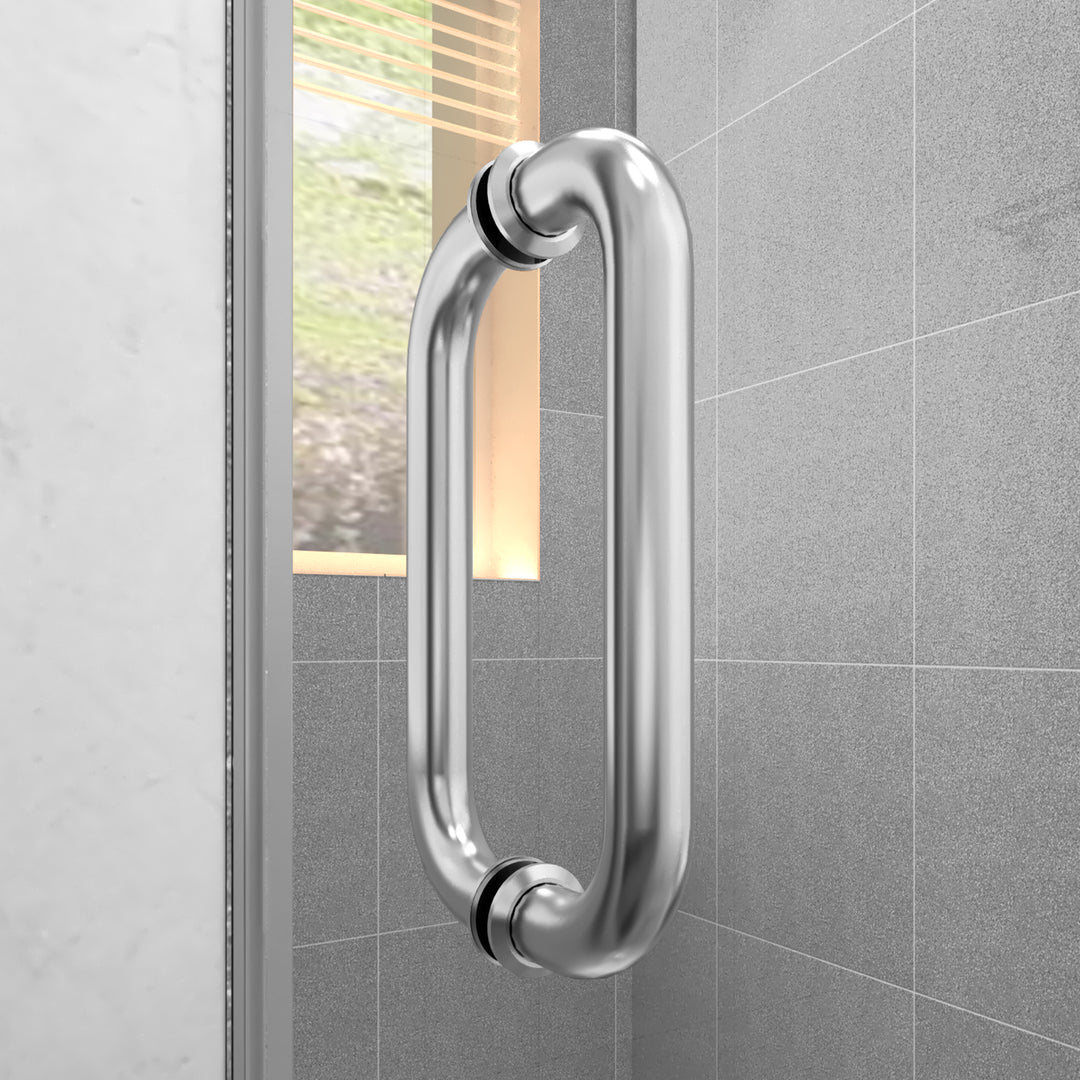 30'' W x 72'' H Frameless Shower Door in Chrome with Clear Glass