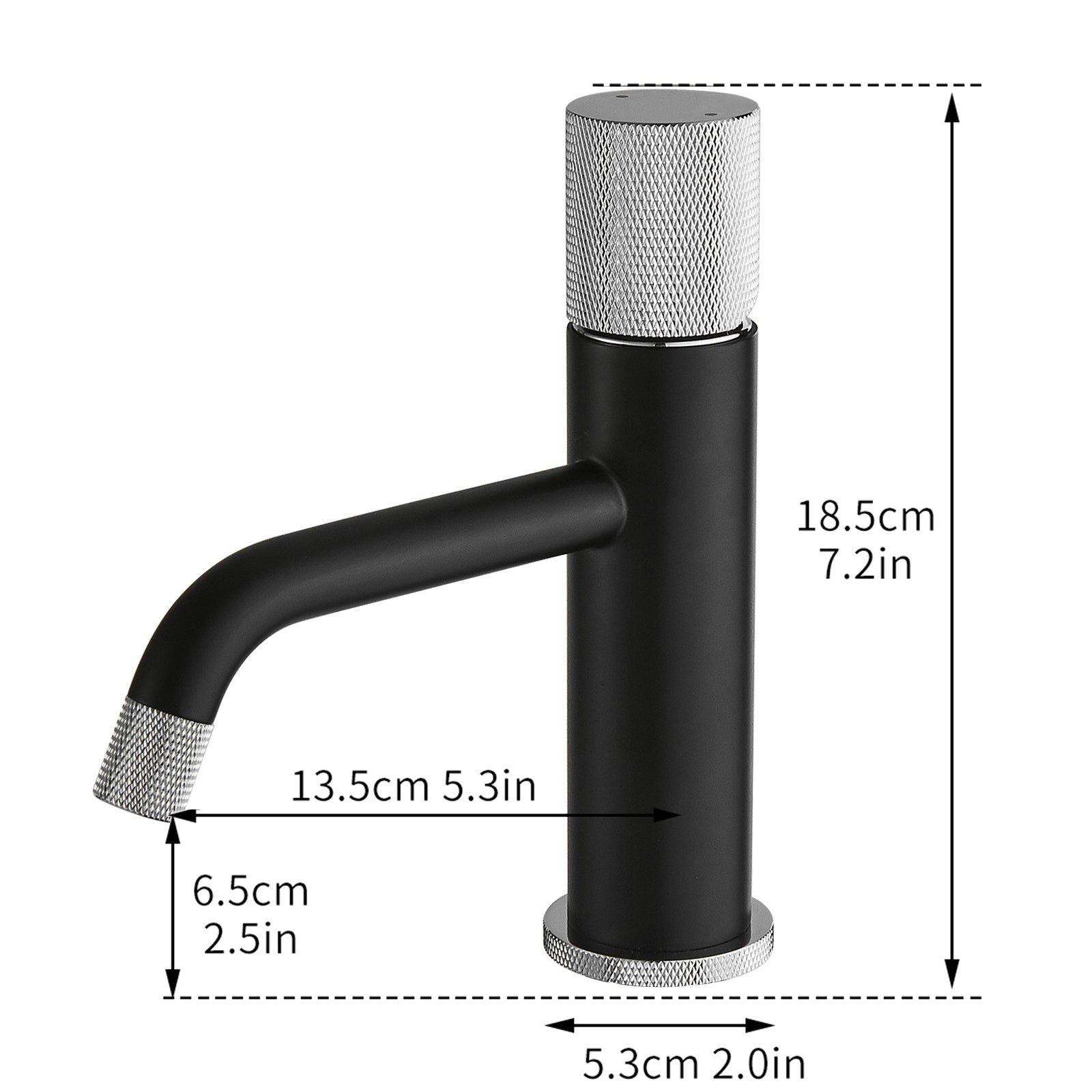 Single Handle Single Hole Low Arc Deck Mount Bathroom Faucet