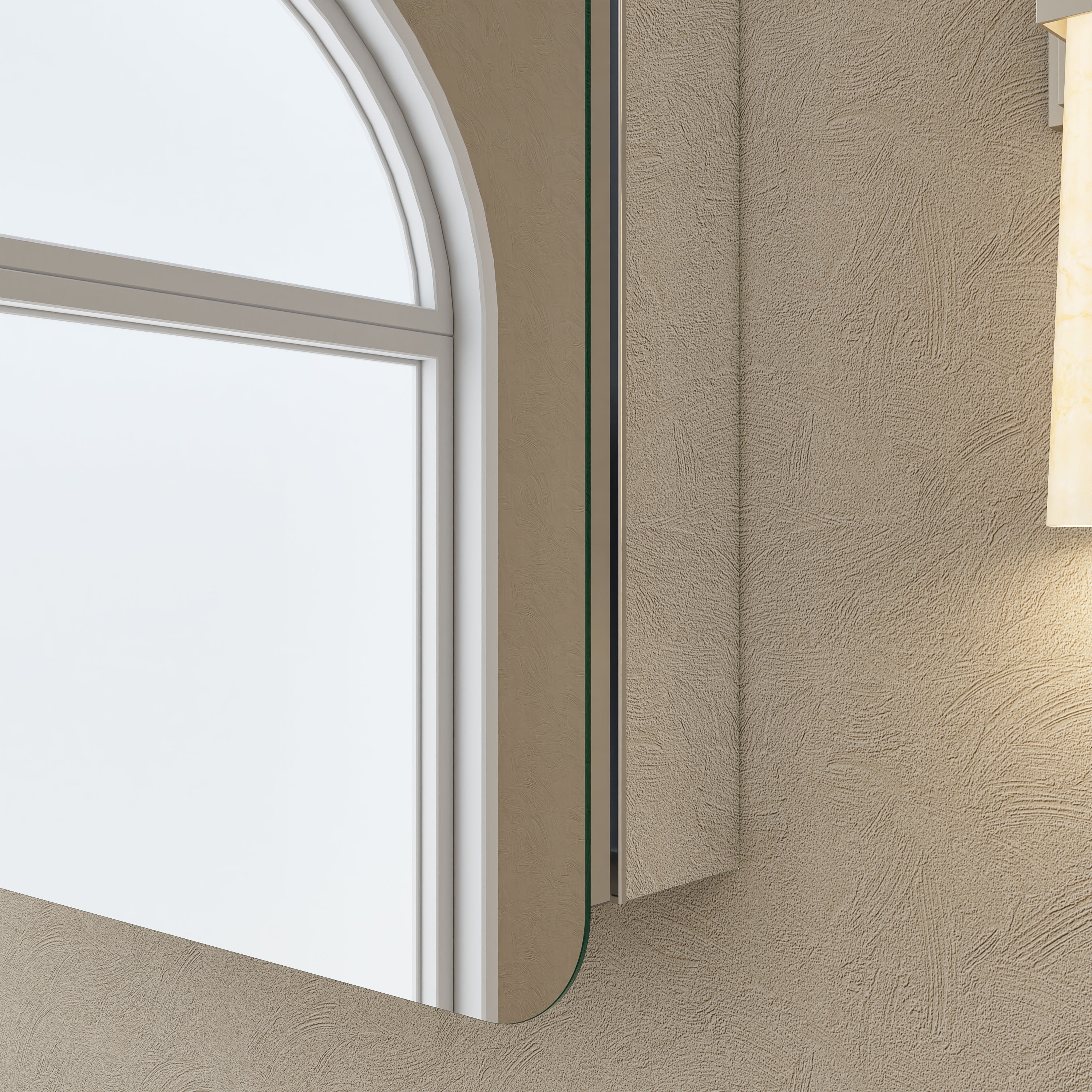 20 in. × 32 in. Aluminum Mirror Medicine Cabinet with Reversible Door Swing, Recessed or Surface Mount, Adjustable Shelves