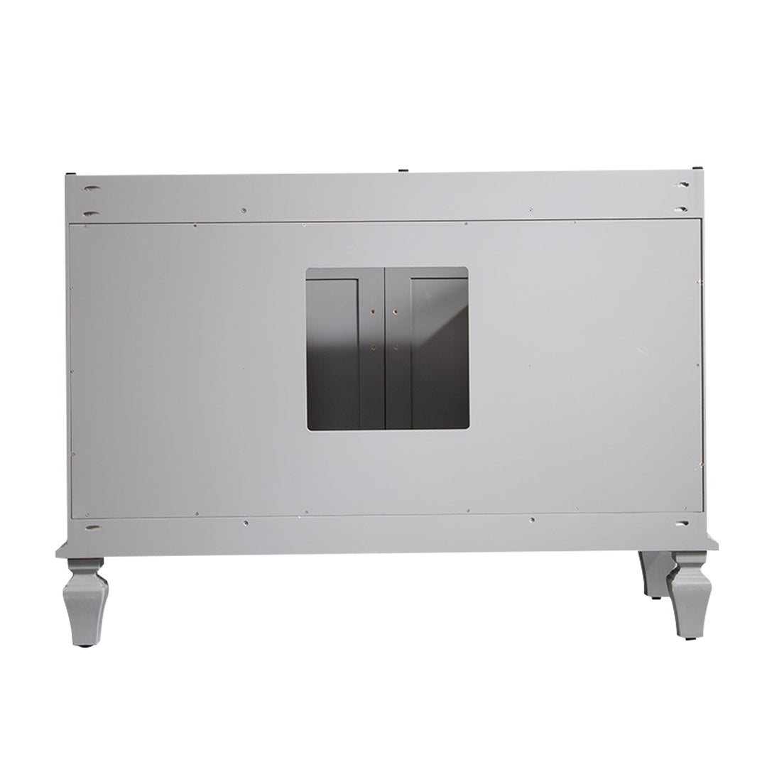 48" Titanium Grey Single Sink Freestanding Solid Wood Bathroom Vanity Storage Organizer with Carrara White Quartz Countertop