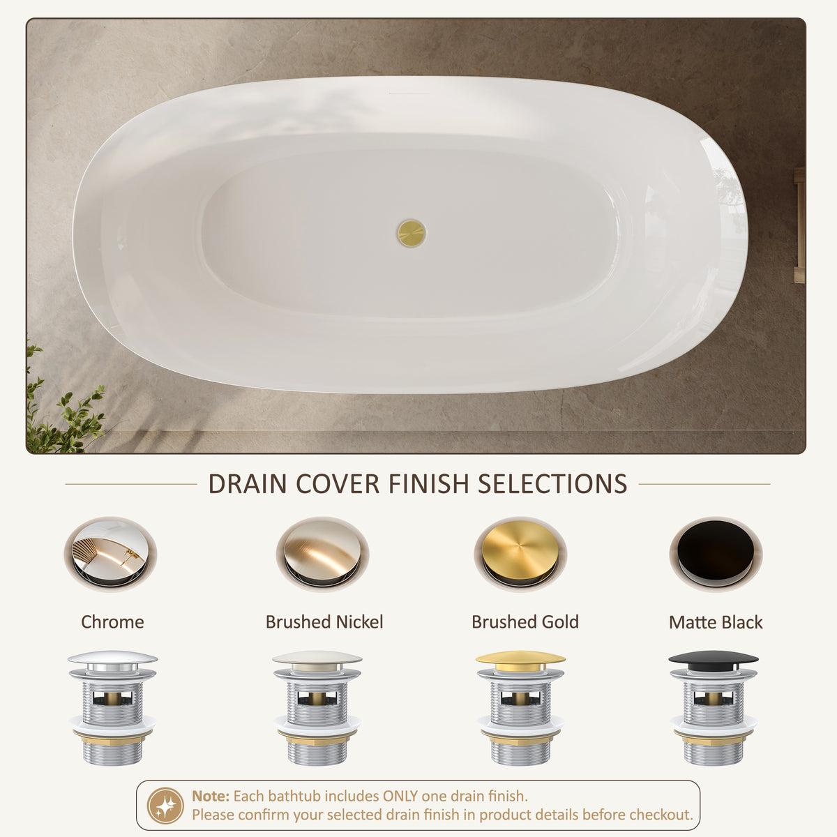 #Drain Finish_Brushed Gold