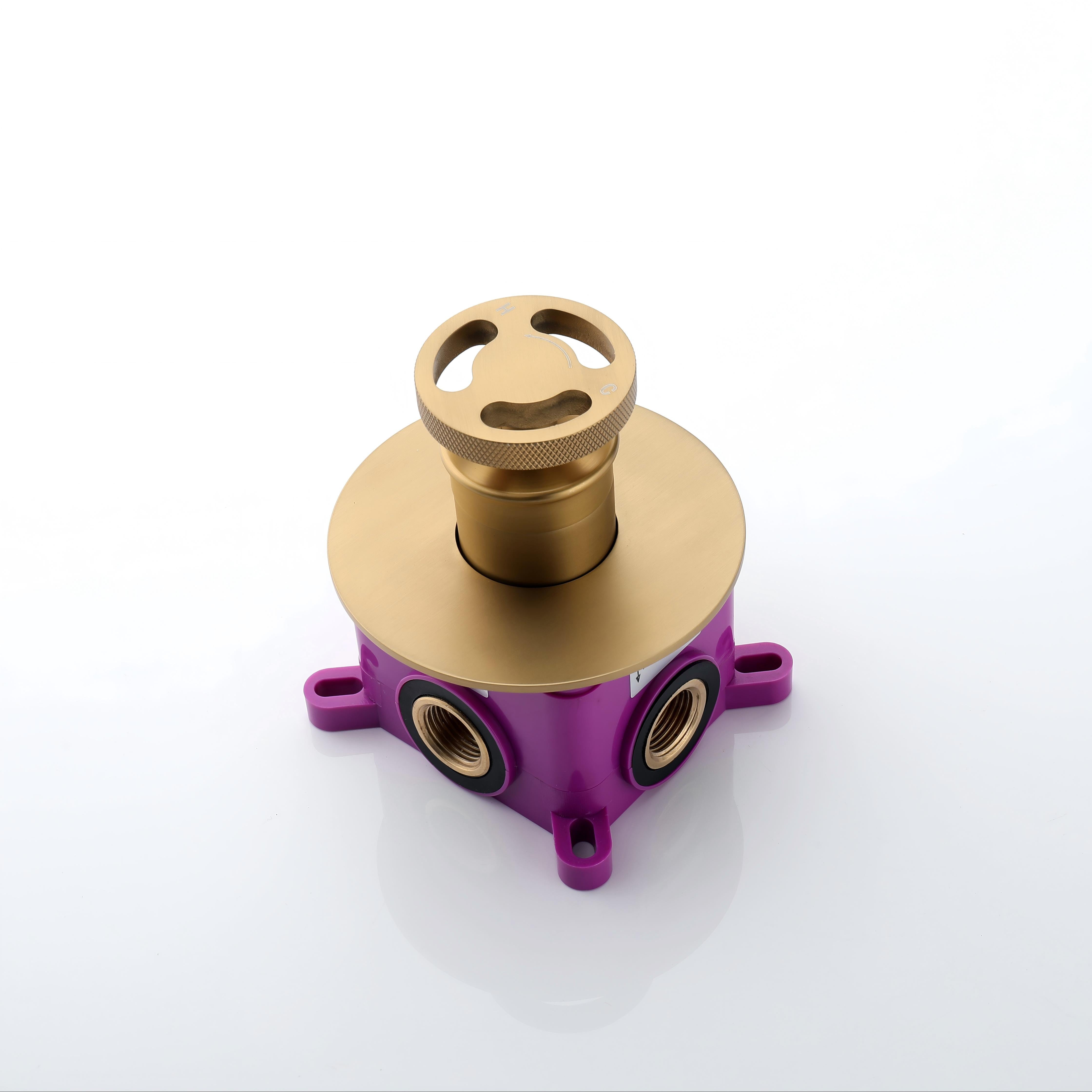 Wall-Mounted Single Handle Industrial Sink Faucet, Brushed gold