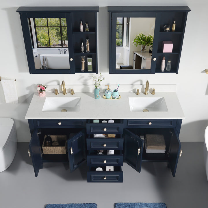 Navy Blue Bathroom Vanity