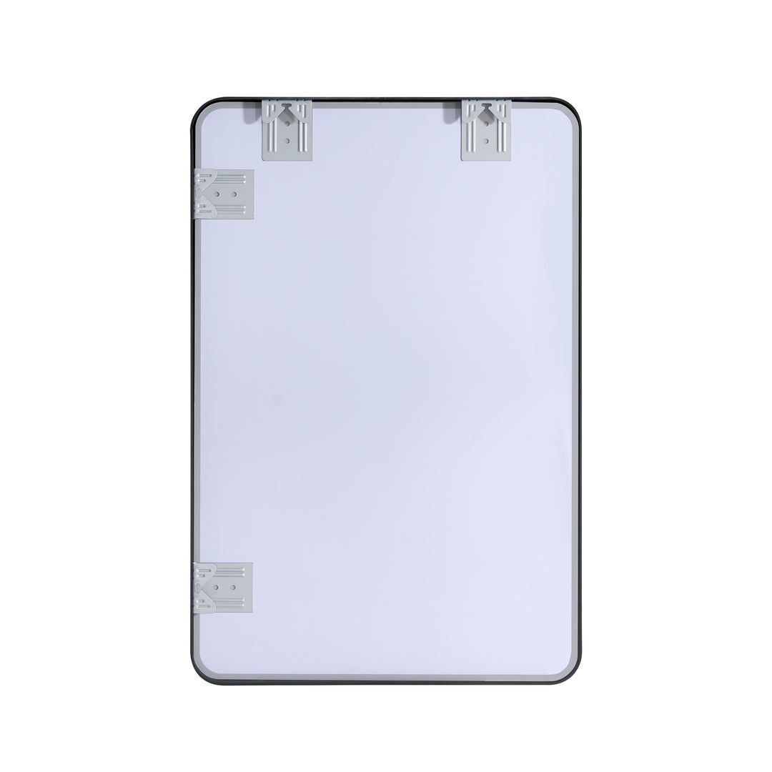 24-in W x 36-in H Black Rectangular Framed Bathroom Vanity Mirror